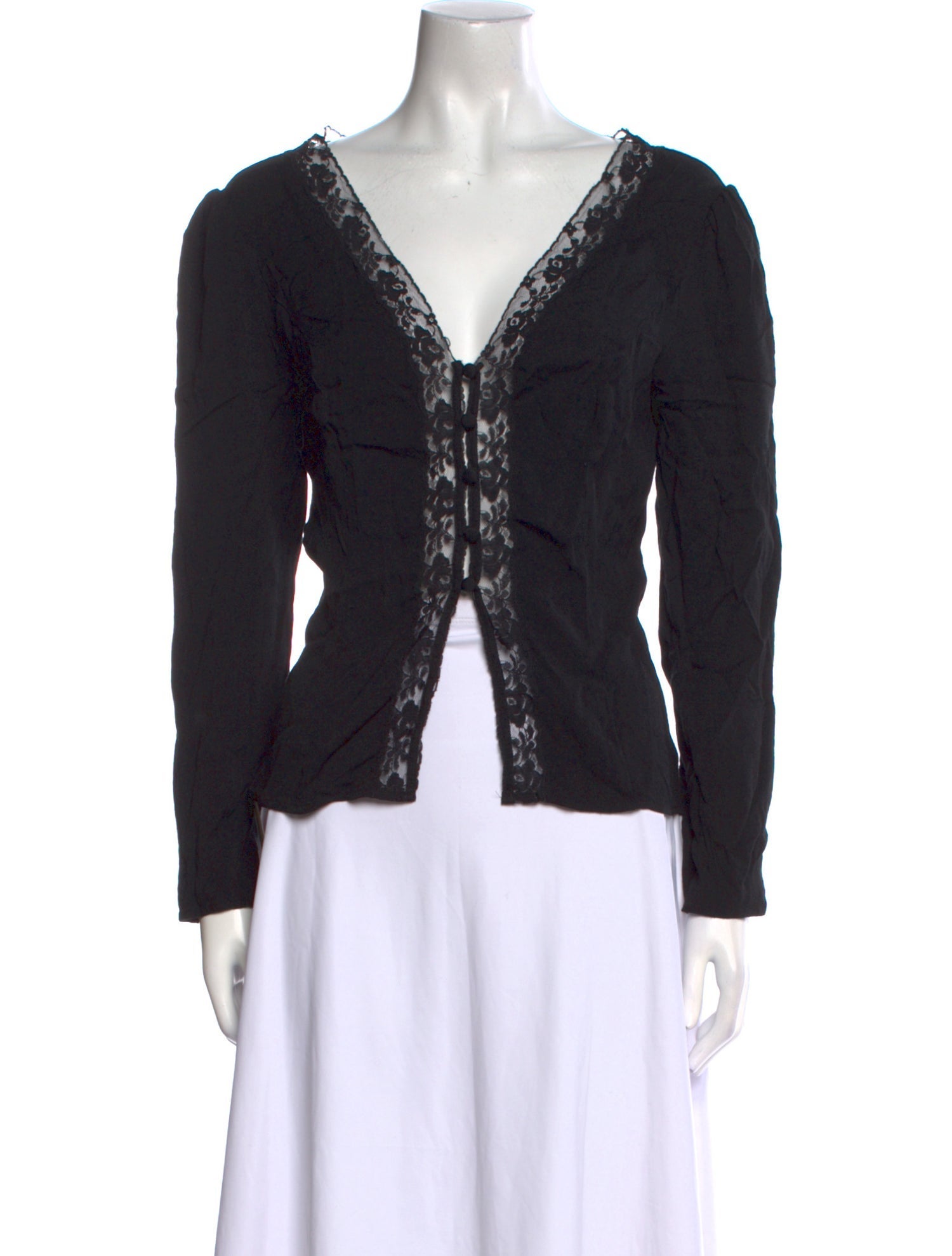 Reformation V-Neck Long Sleeve Top