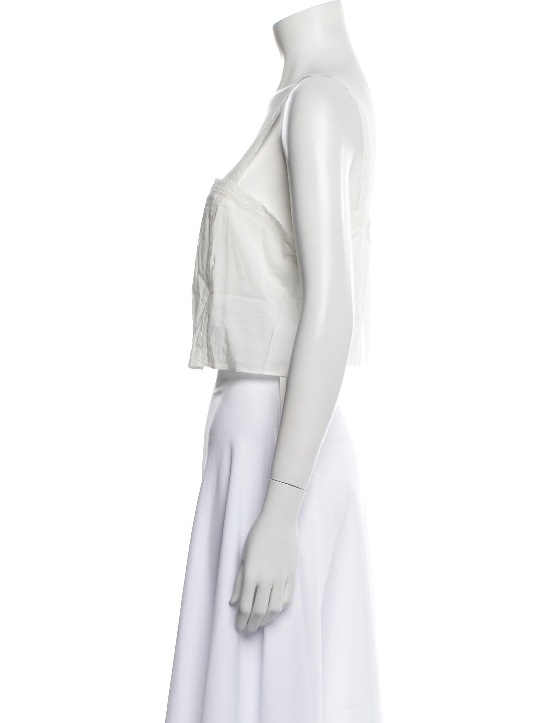 Reformation Square Neckline Sleeveless Crop Top w/ Tags