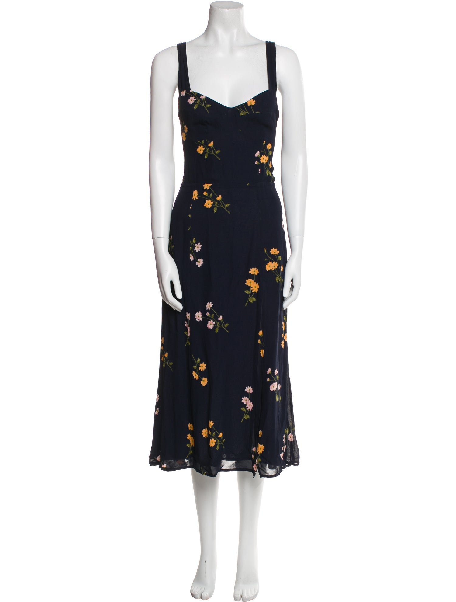 Reformation Floral Print Long Dress