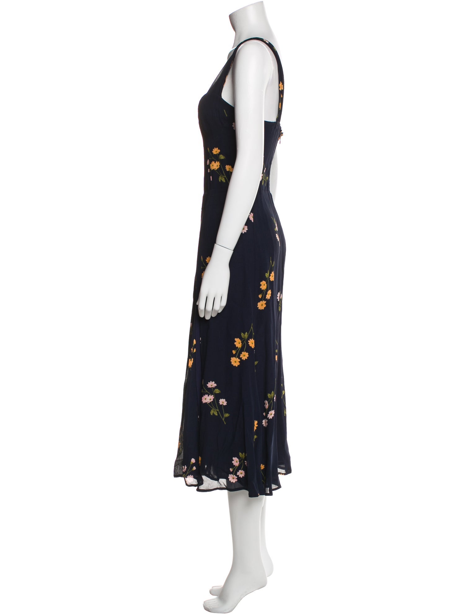 Reformation Floral Print Long Dress