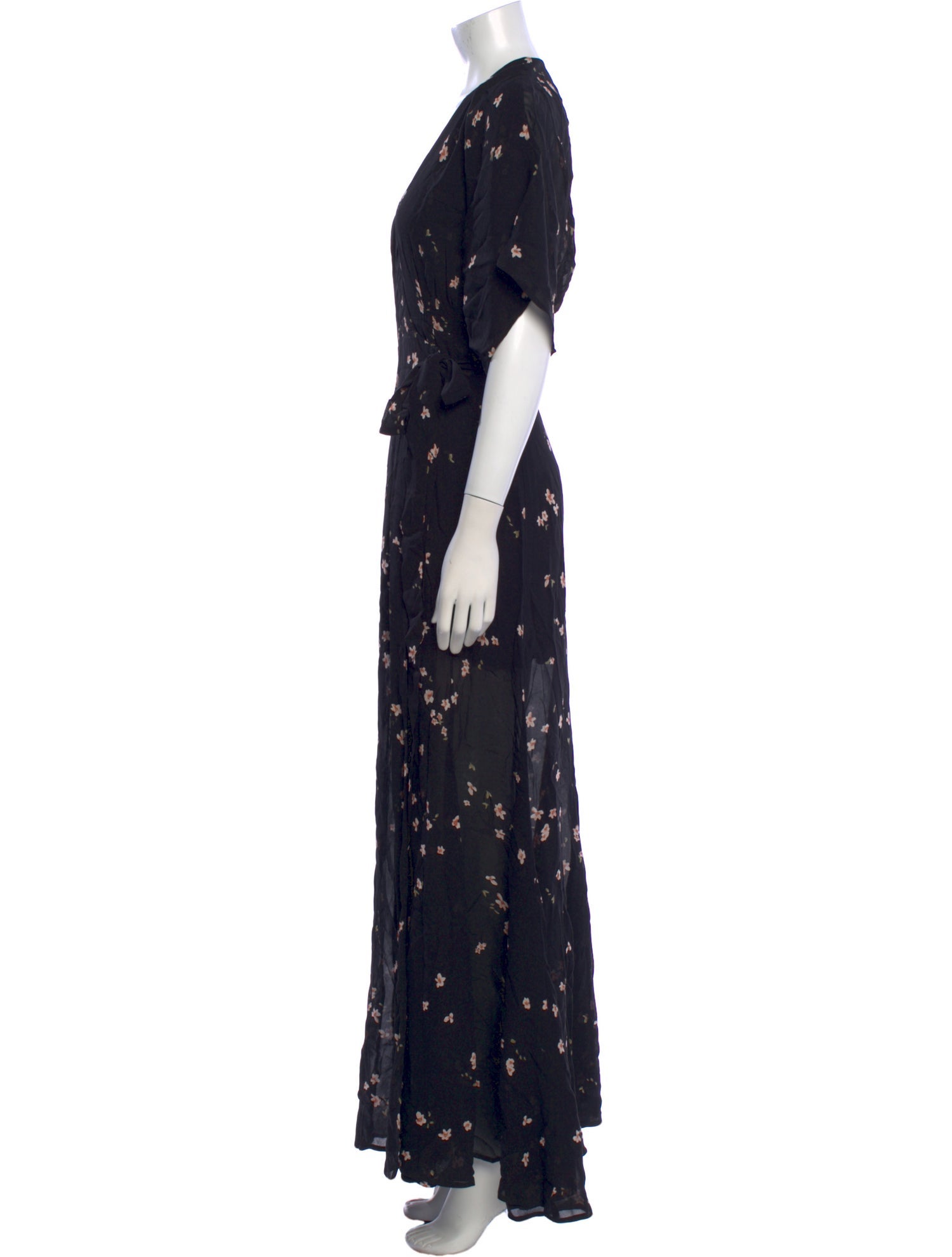 Reformation Floral Print Long Dress - Black Dresses, Clothing - WRFMN340567  | The RealReal