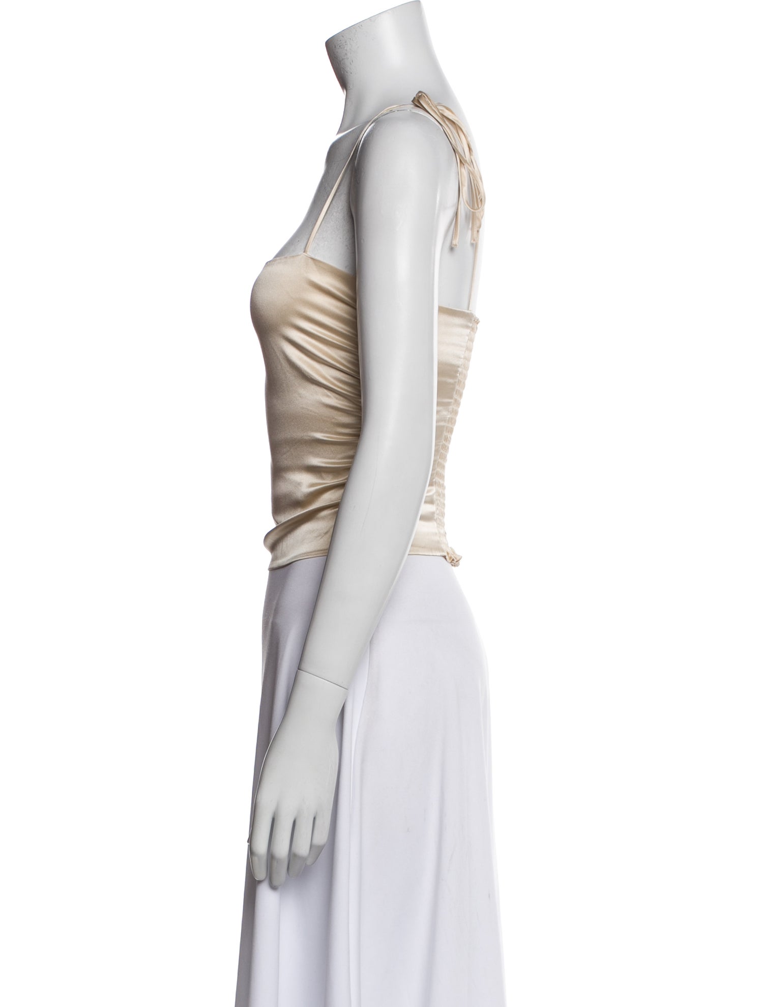 Reformation Silk Square Neckline Crop Top