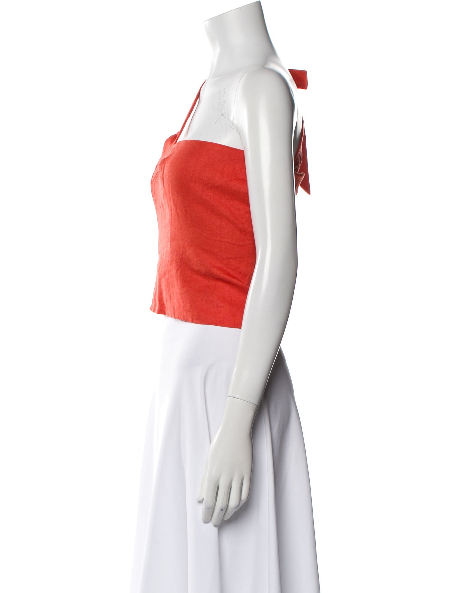 Reformation Linen One-Shoulder Crop Top w/ Tags