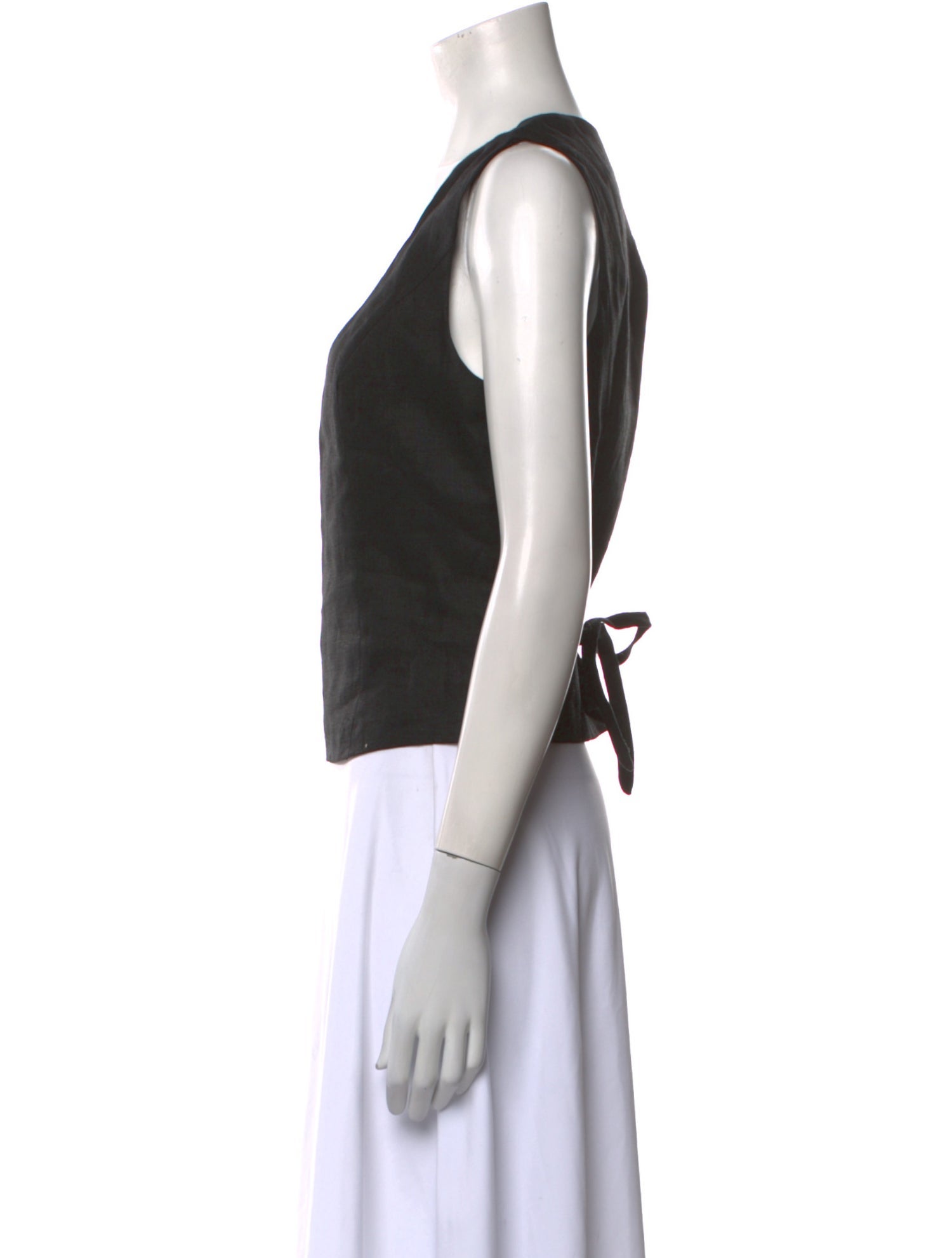 Reformation Linen Scoop Neck Top