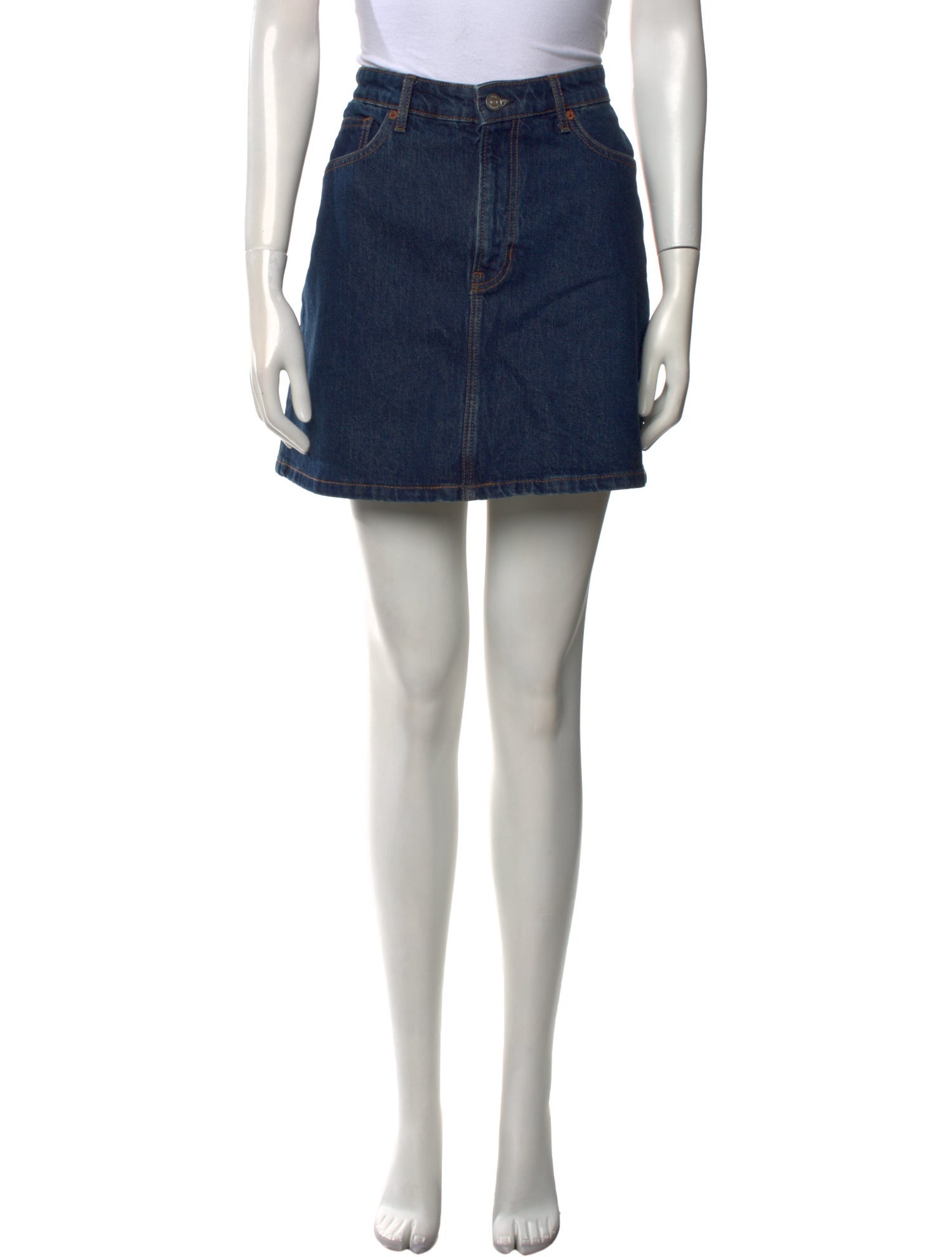 Reformation Raw-Edge Trim Mini Skirt