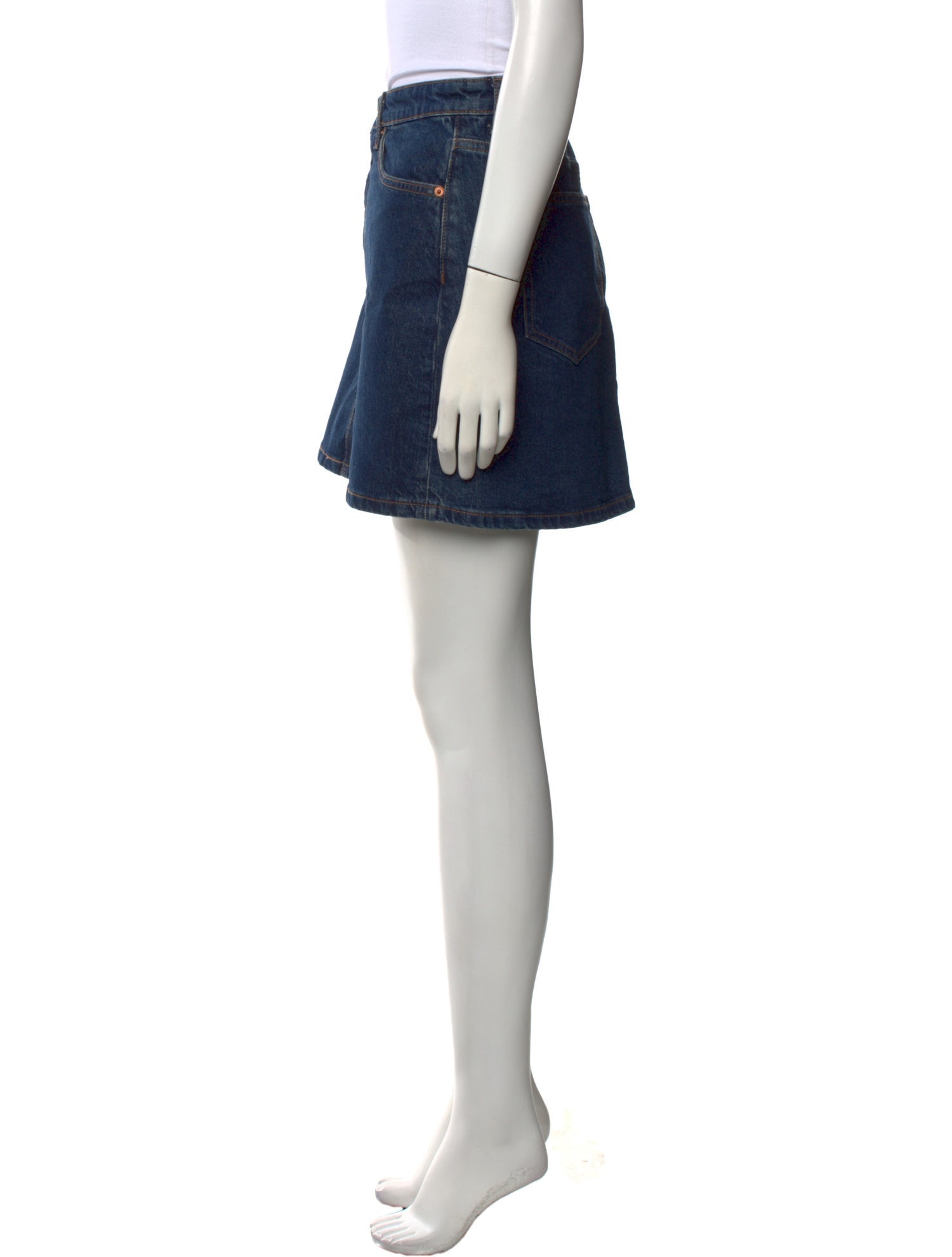 Reformation Raw-Edge Trim Mini Skirt