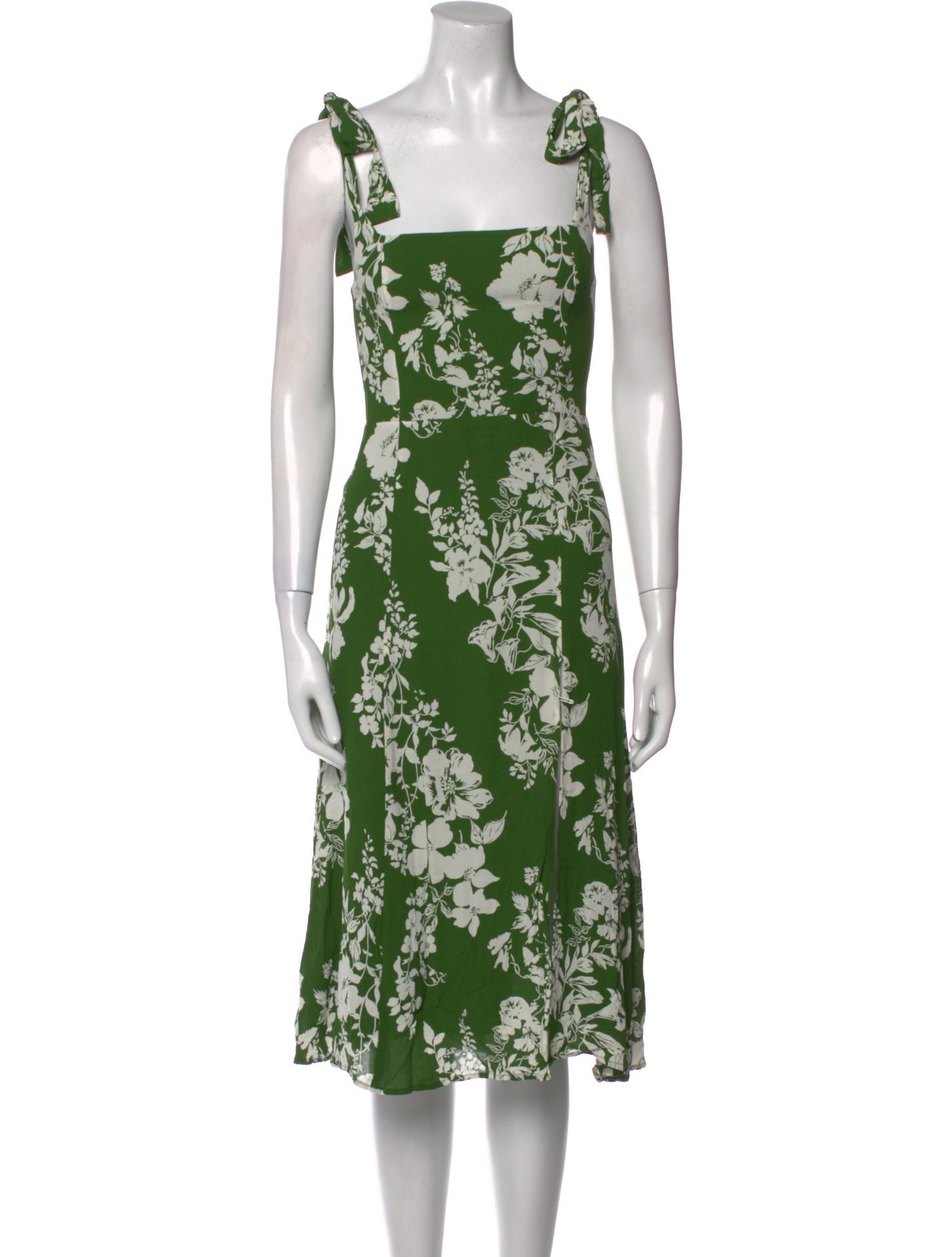 Reformation Floral Print Midi Length Dress