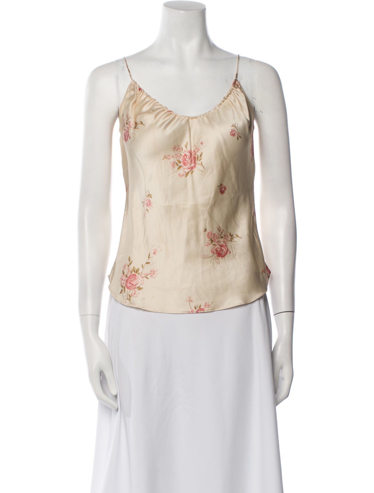 Reformation Silk Floral Print Top