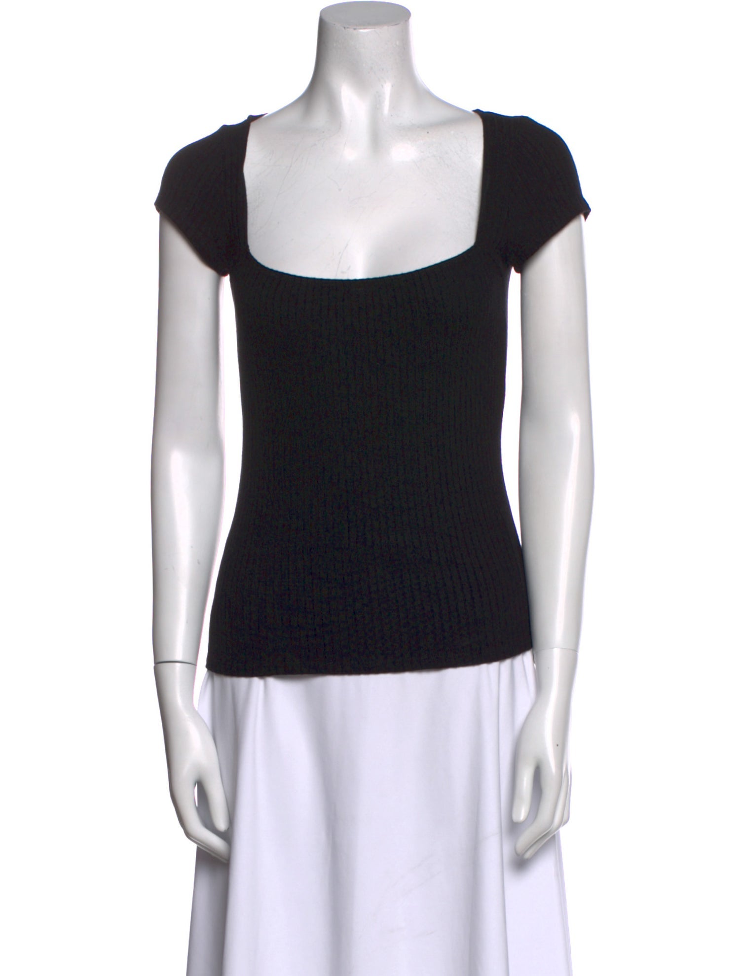 Reformation Square Neckline Short Sleeve Top