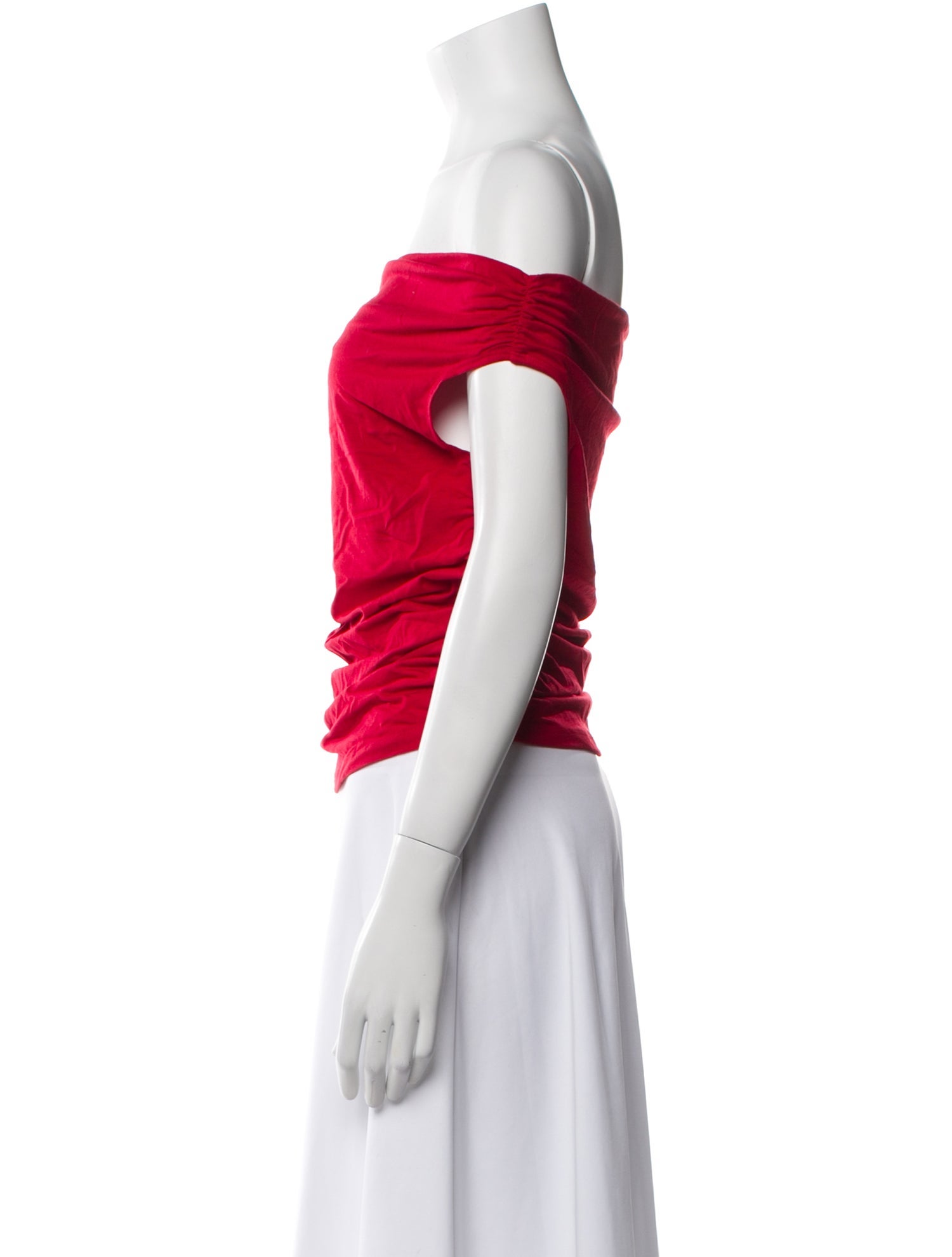 Reformation Off-The-Shoulder Short Sleeve Crop Top