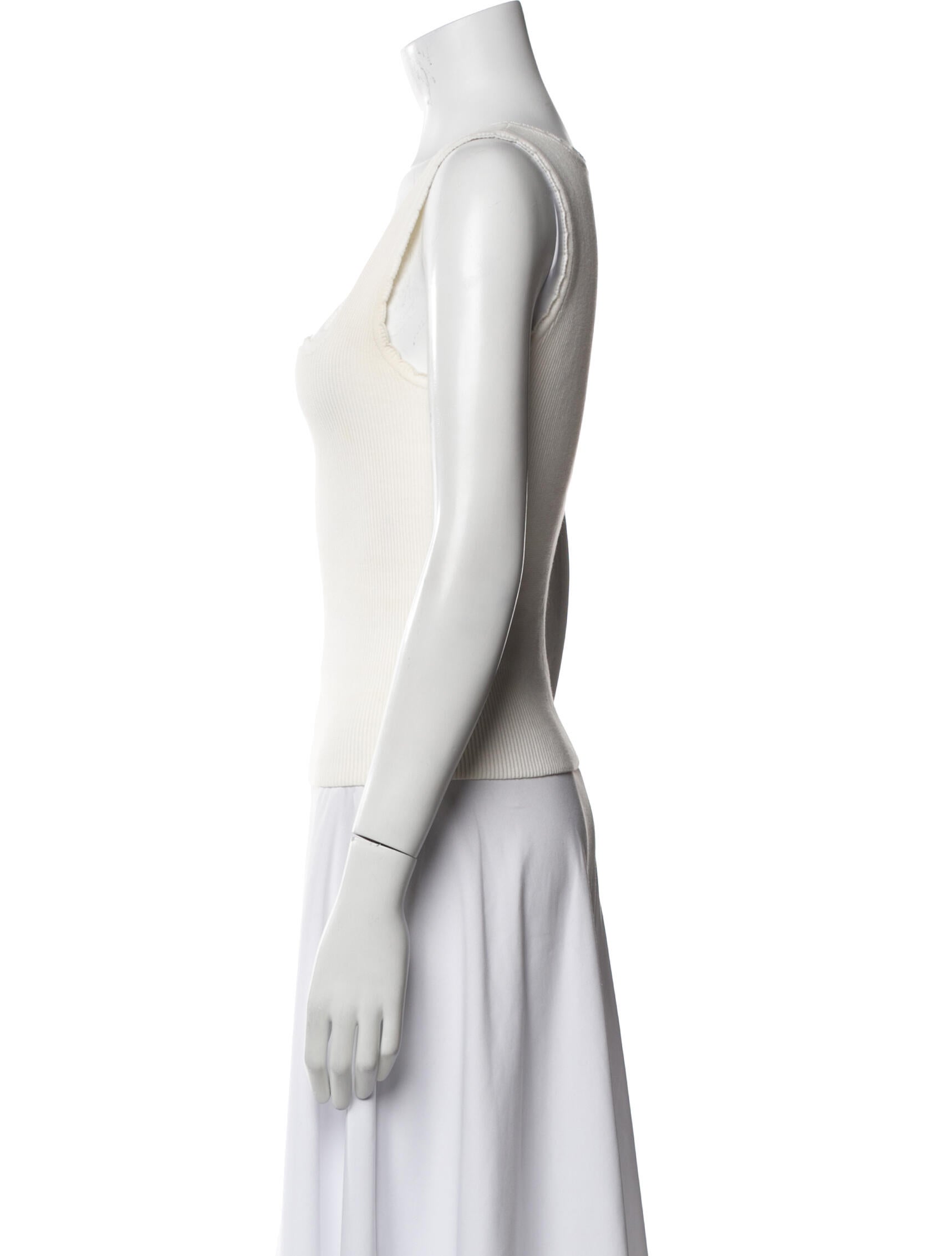 Reformation Square Neckline Sleeveless Crop Top