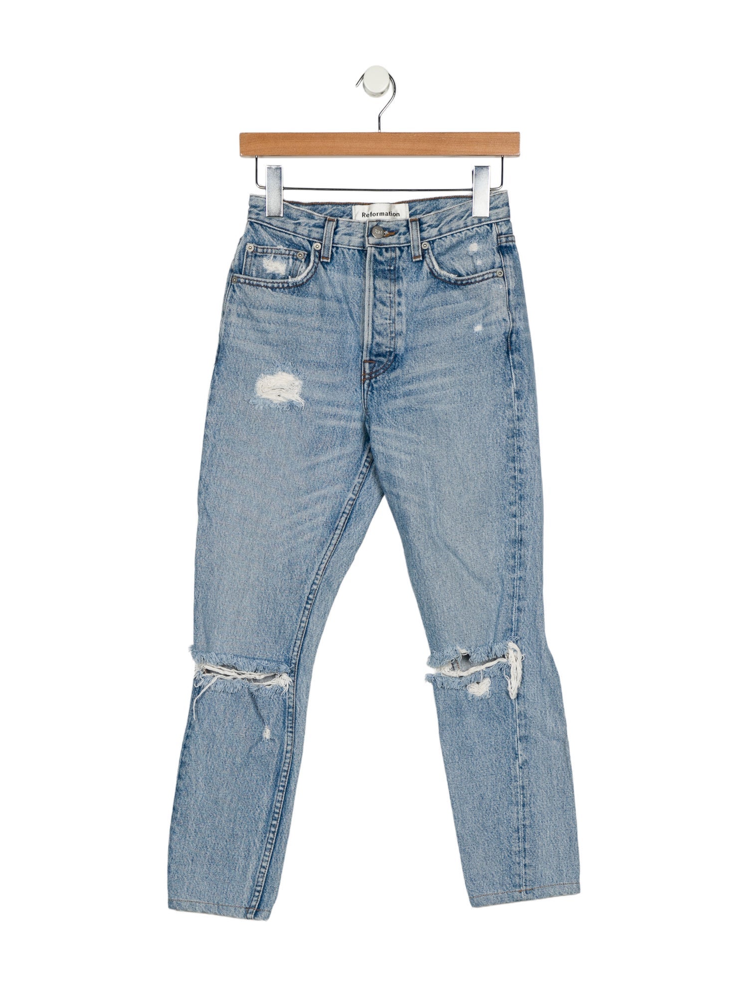 Reformation Mid-Rise Straight Leg Jeans