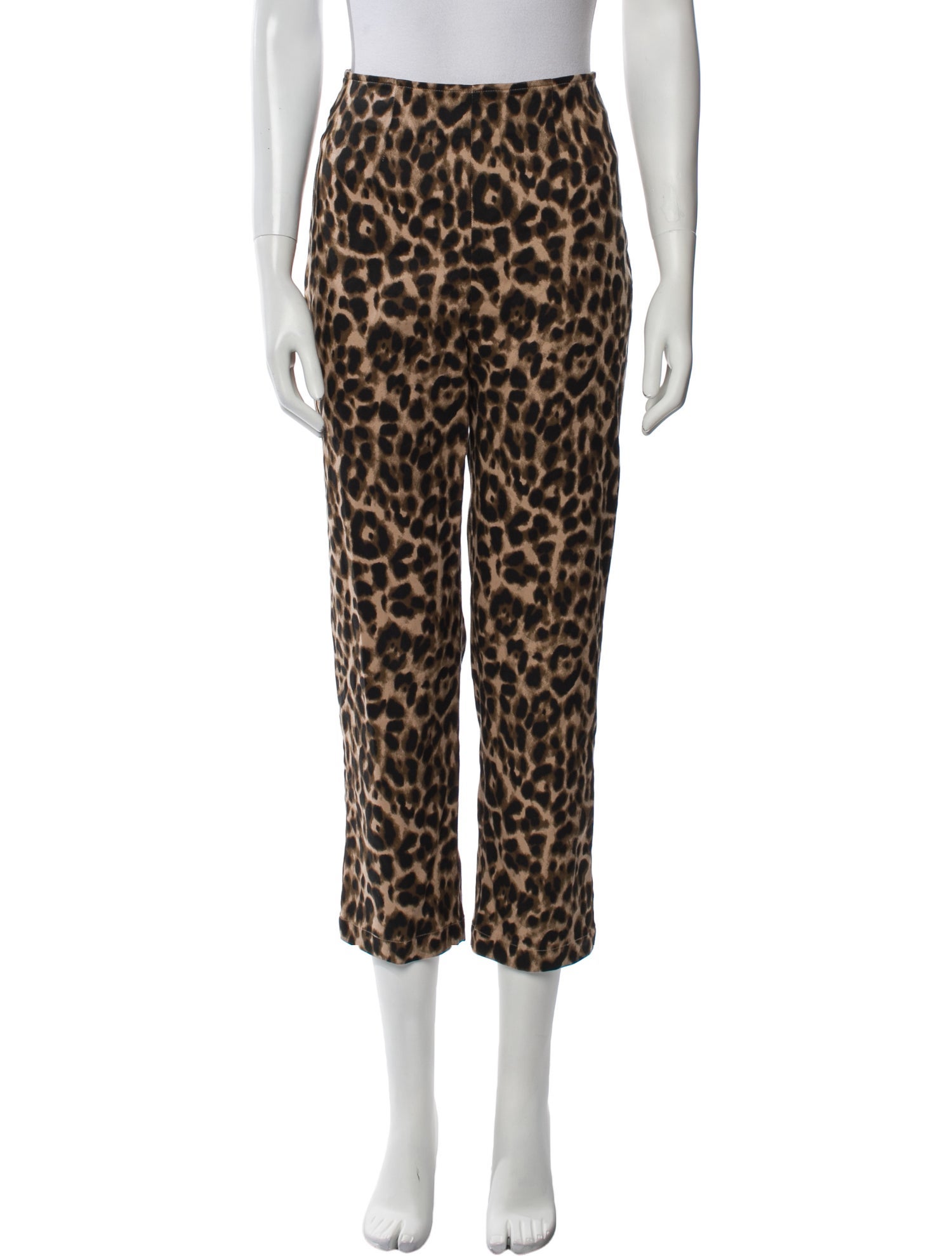Reformation Animal Print Straight Leg Pants