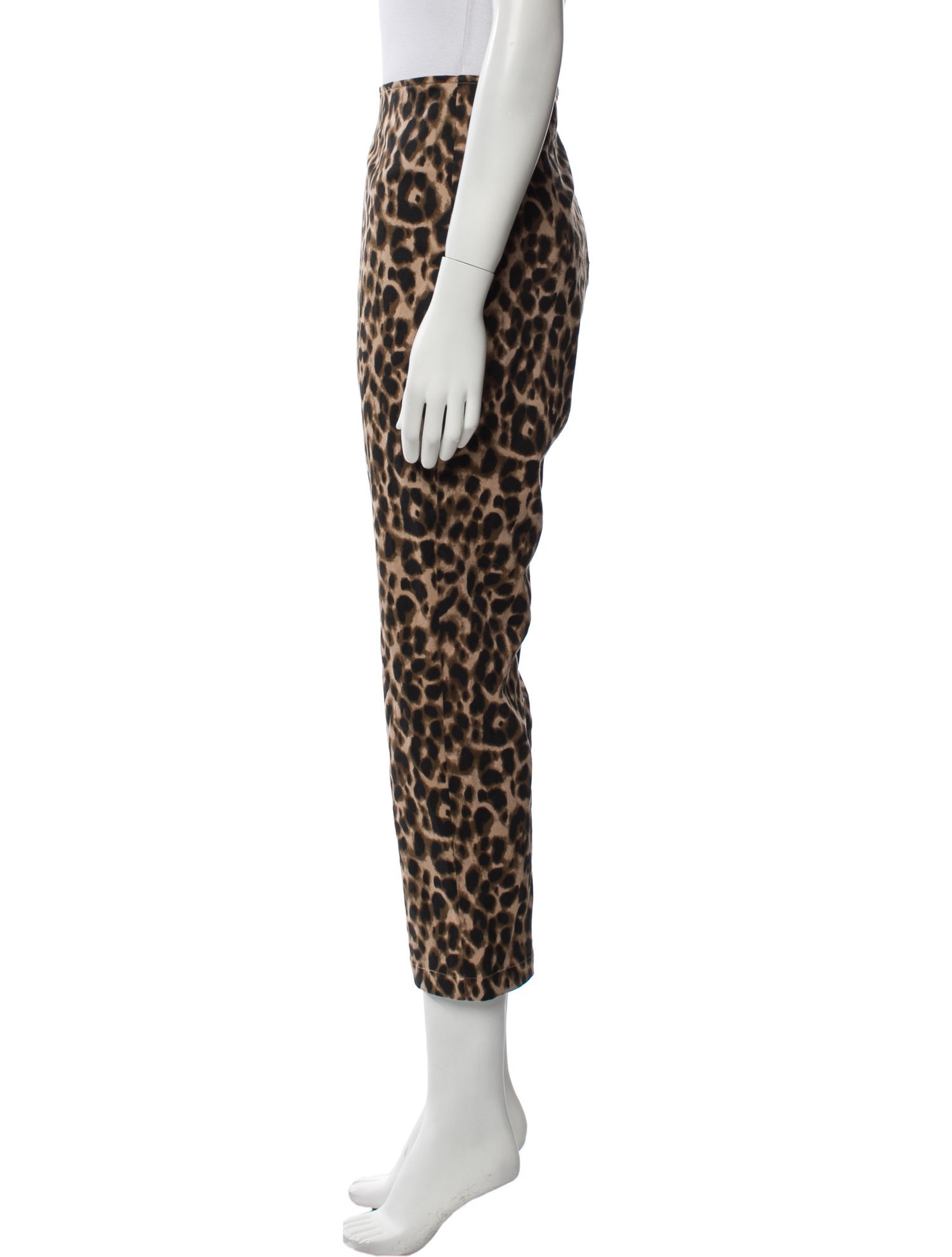 Reformation Animal Print Straight Leg Pants