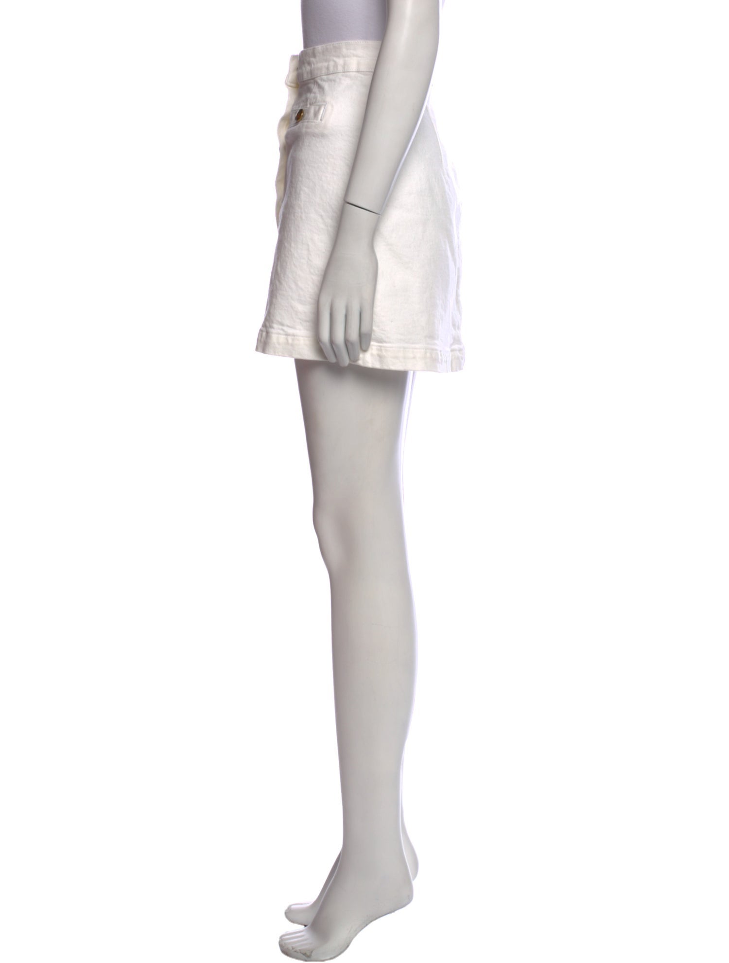 Reformation Raw-Edge Trim Mini Skirt