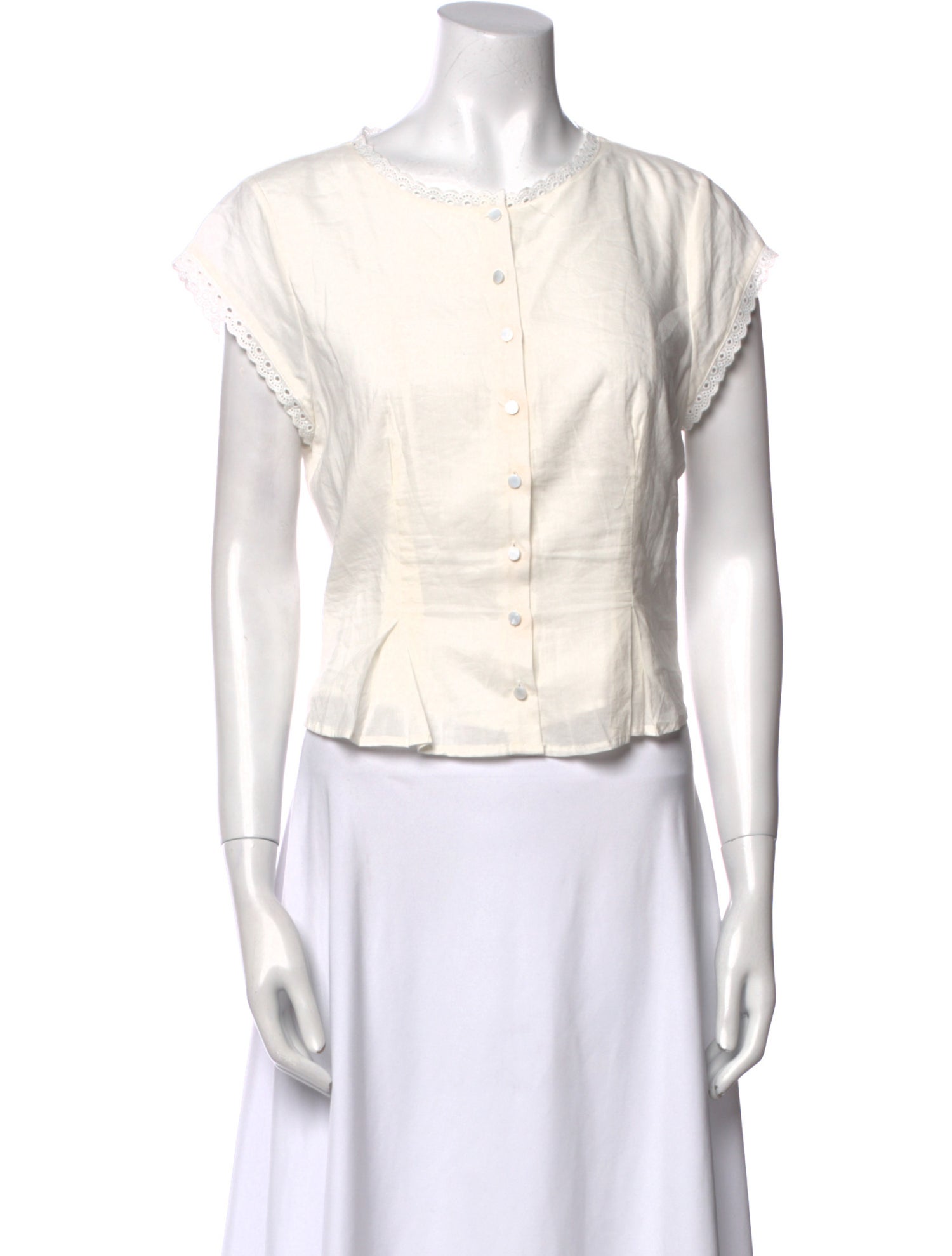 Reformation Crew Neck Short Sleeve Crop Top