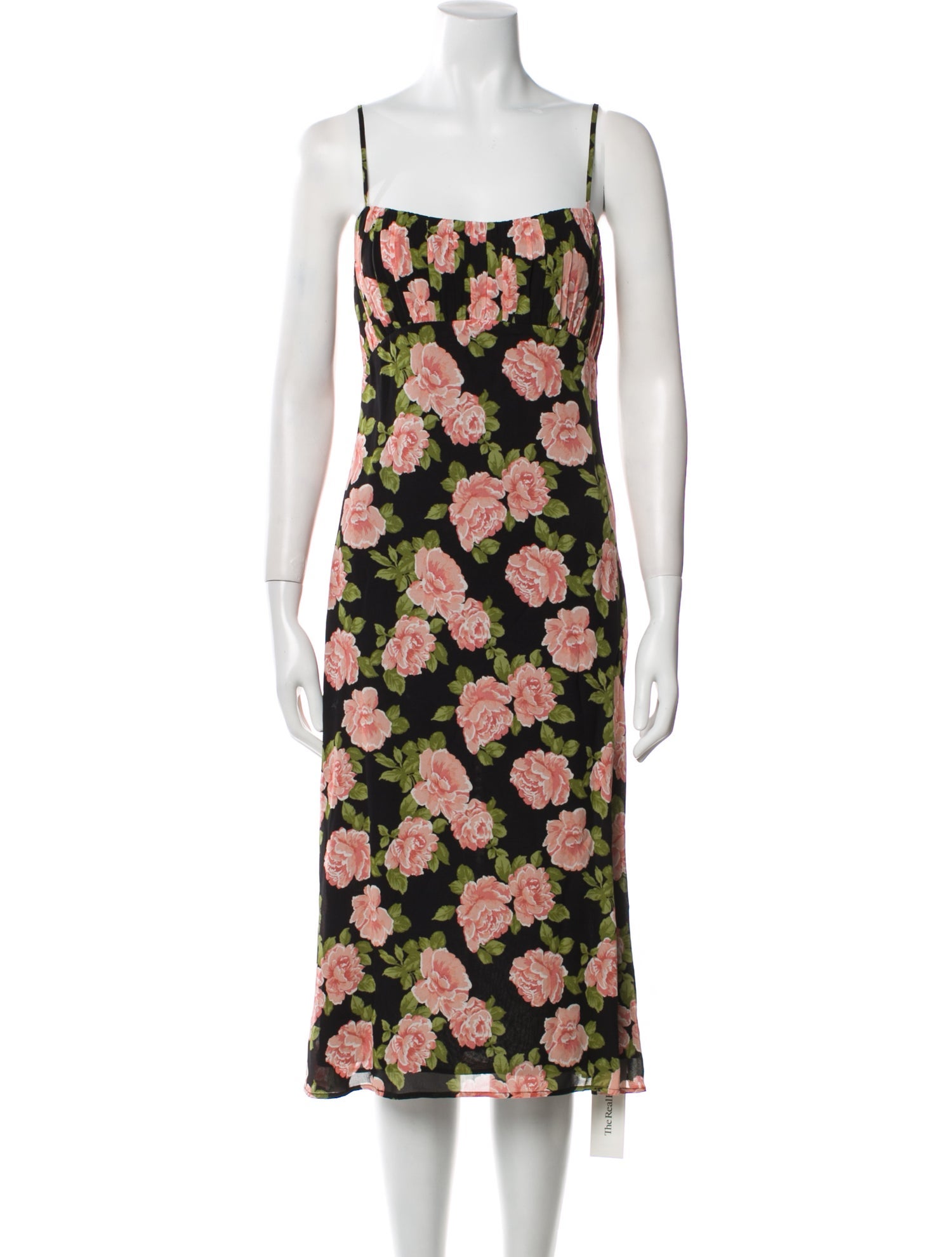 Reformation Floral Print Midi Length Dress