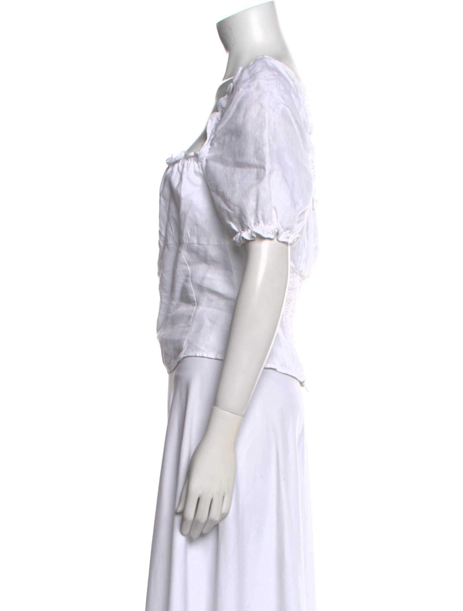 Reformation Linen Square Neckline Top