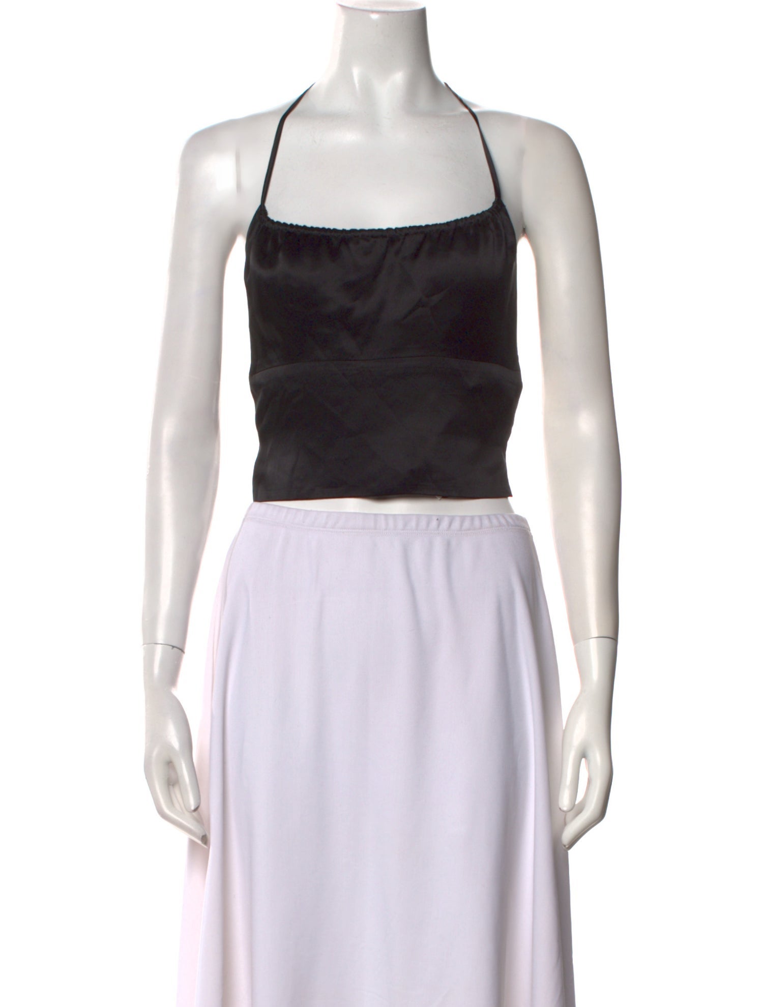 Reformation Silk Square Neckline Crop Top