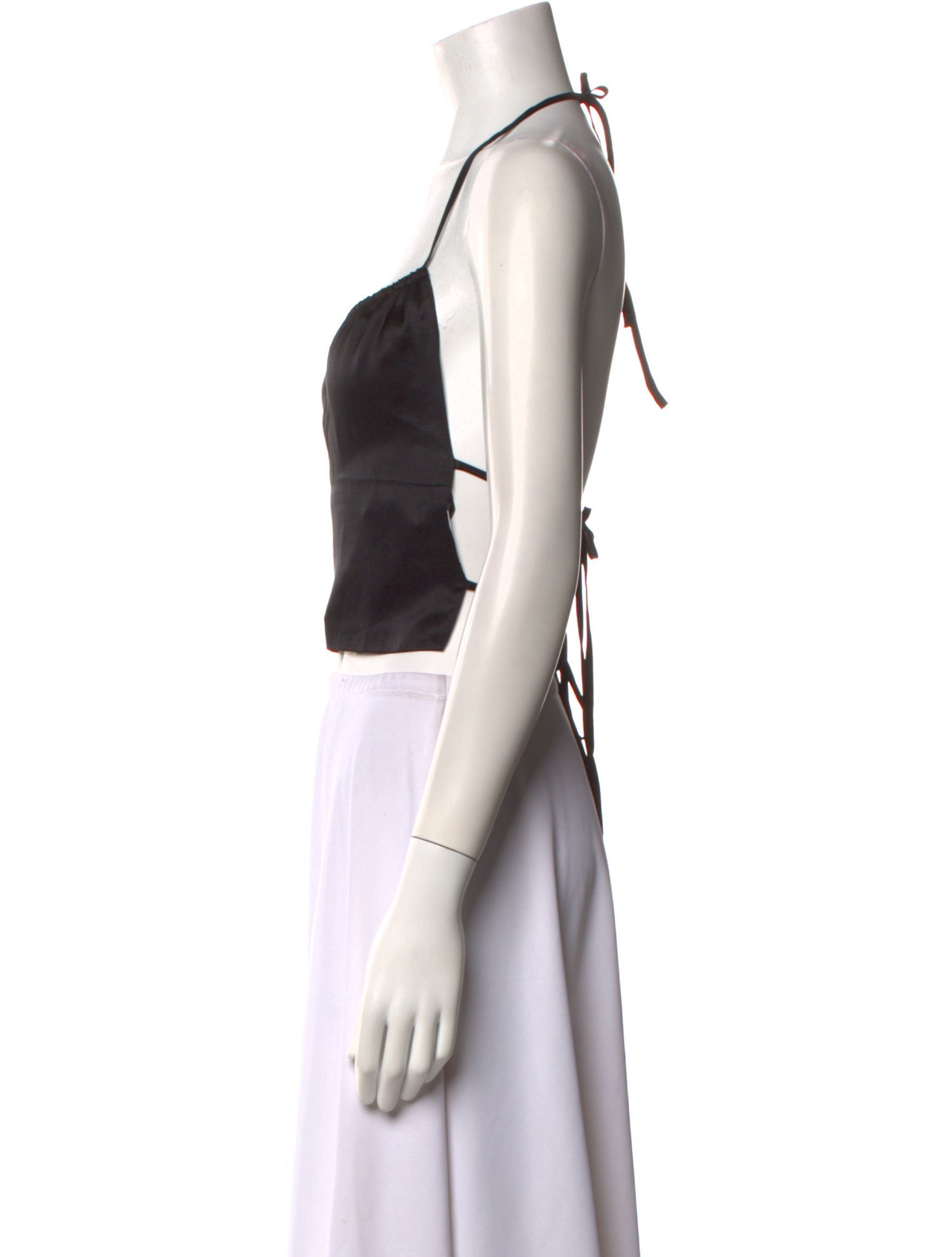 Reformation Silk Square Neckline Crop Top