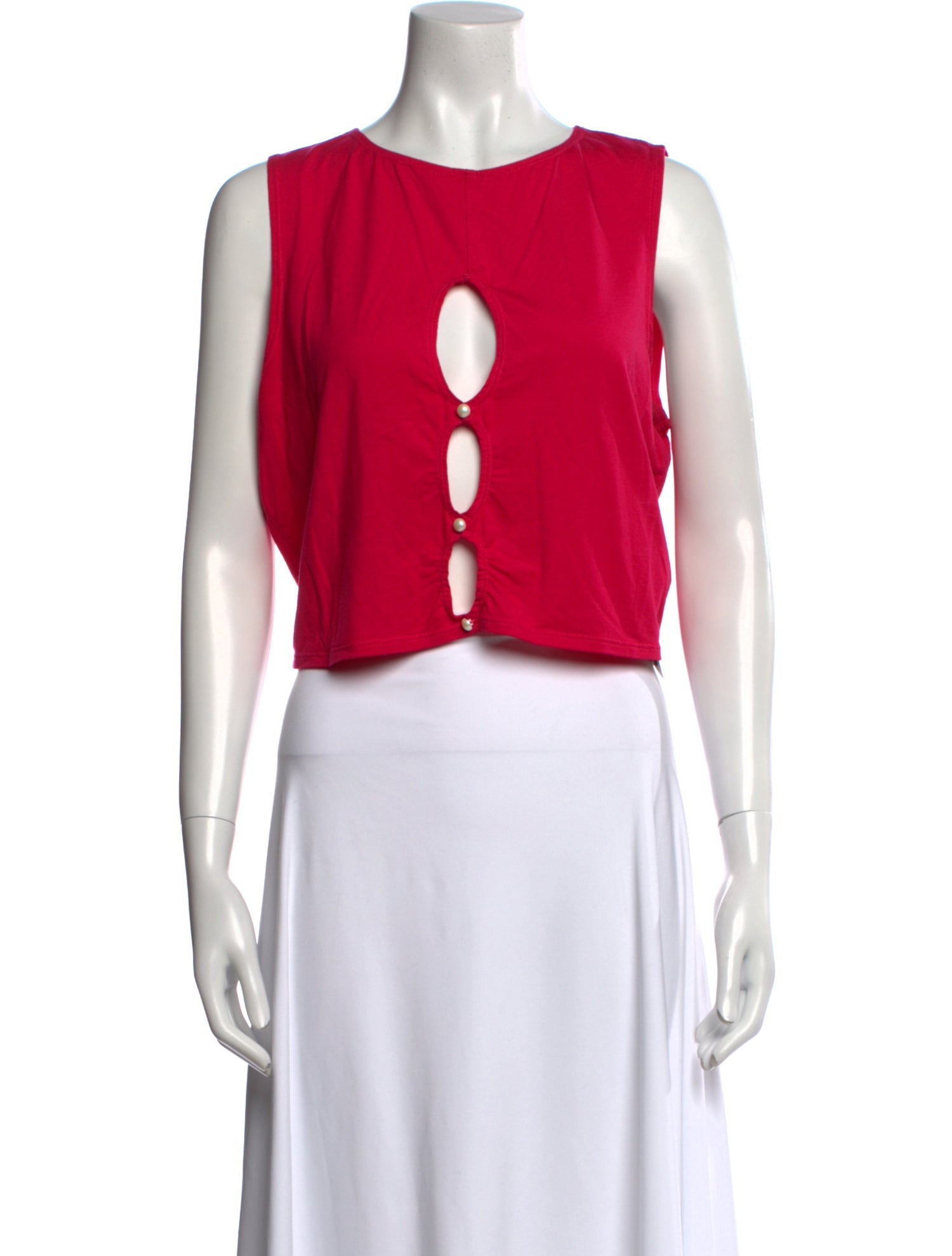 Reformation Crew Neck Sleeveless Crop Top