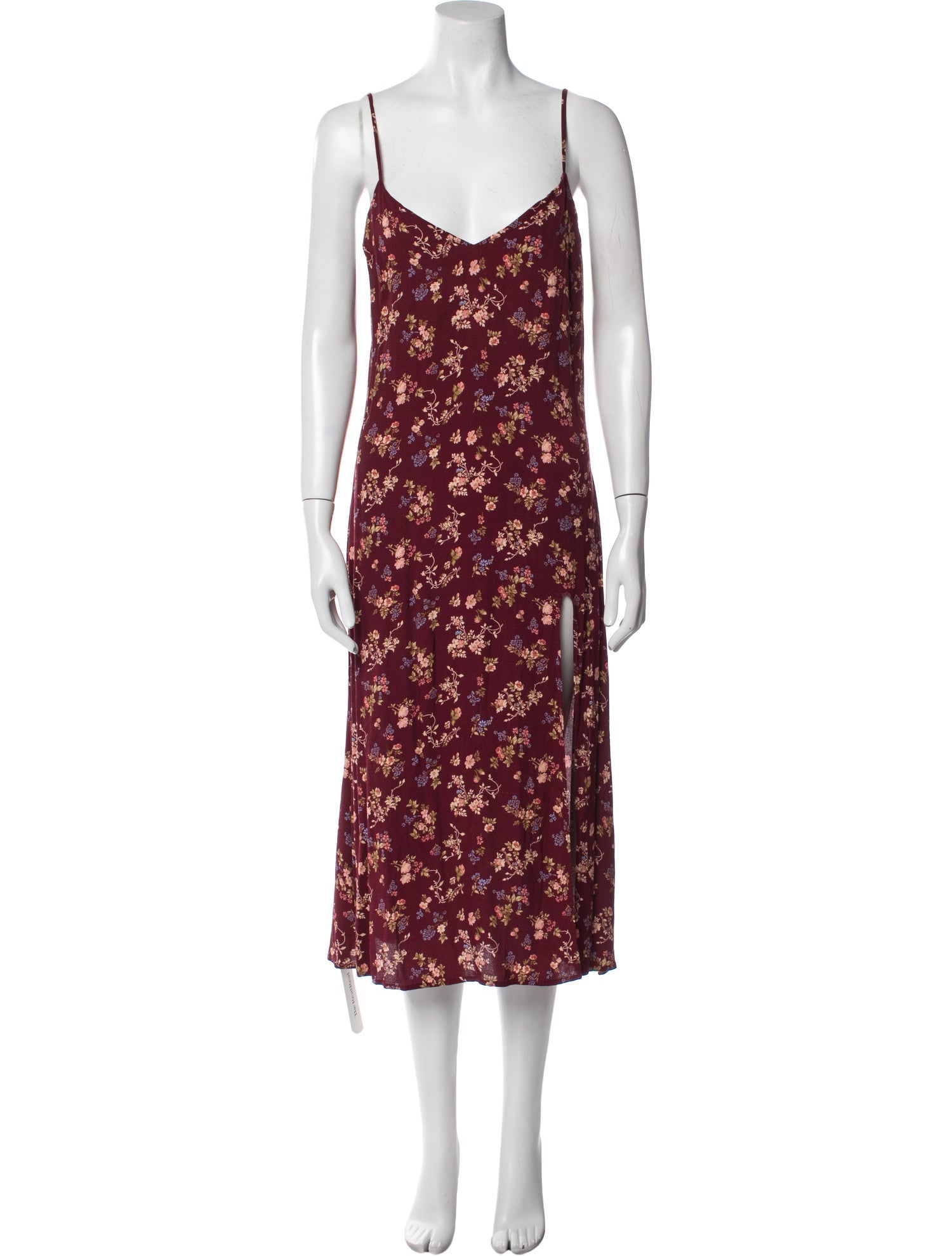 Reformation Floral Print Midi Length Dress