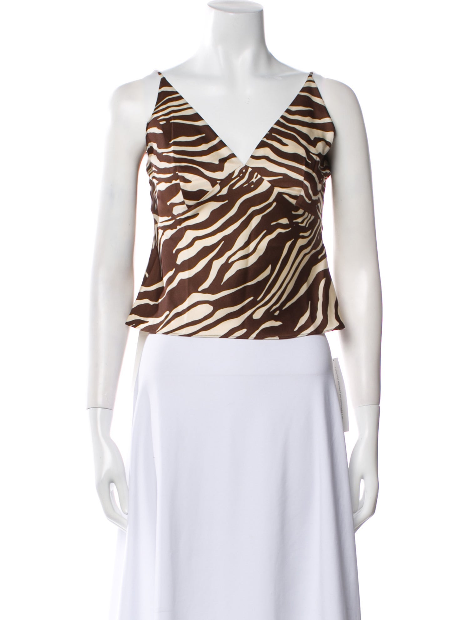 Reformation Animal Print V-Neck Crop Top w/ Tags