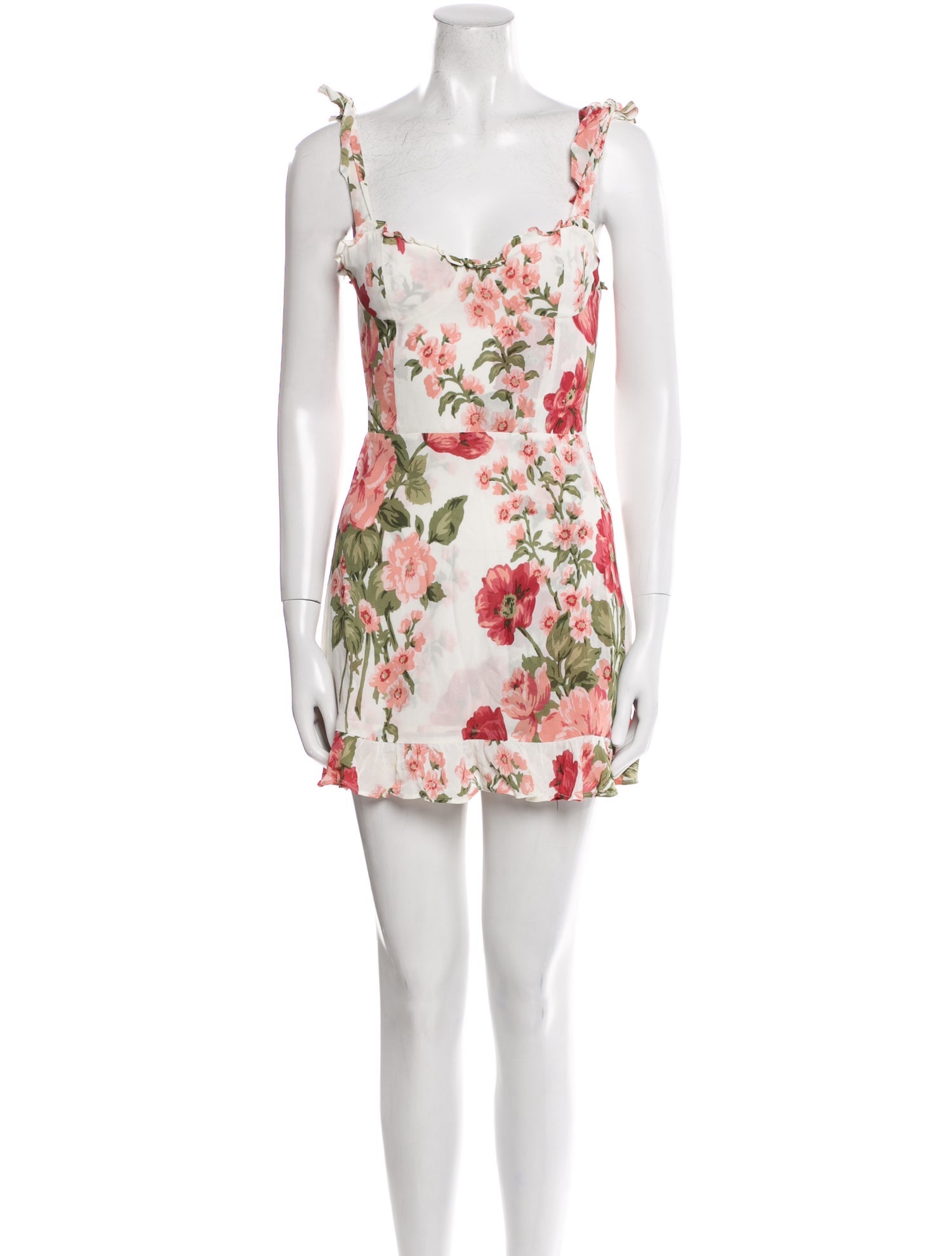 Reformation Floral Print Mini Dress