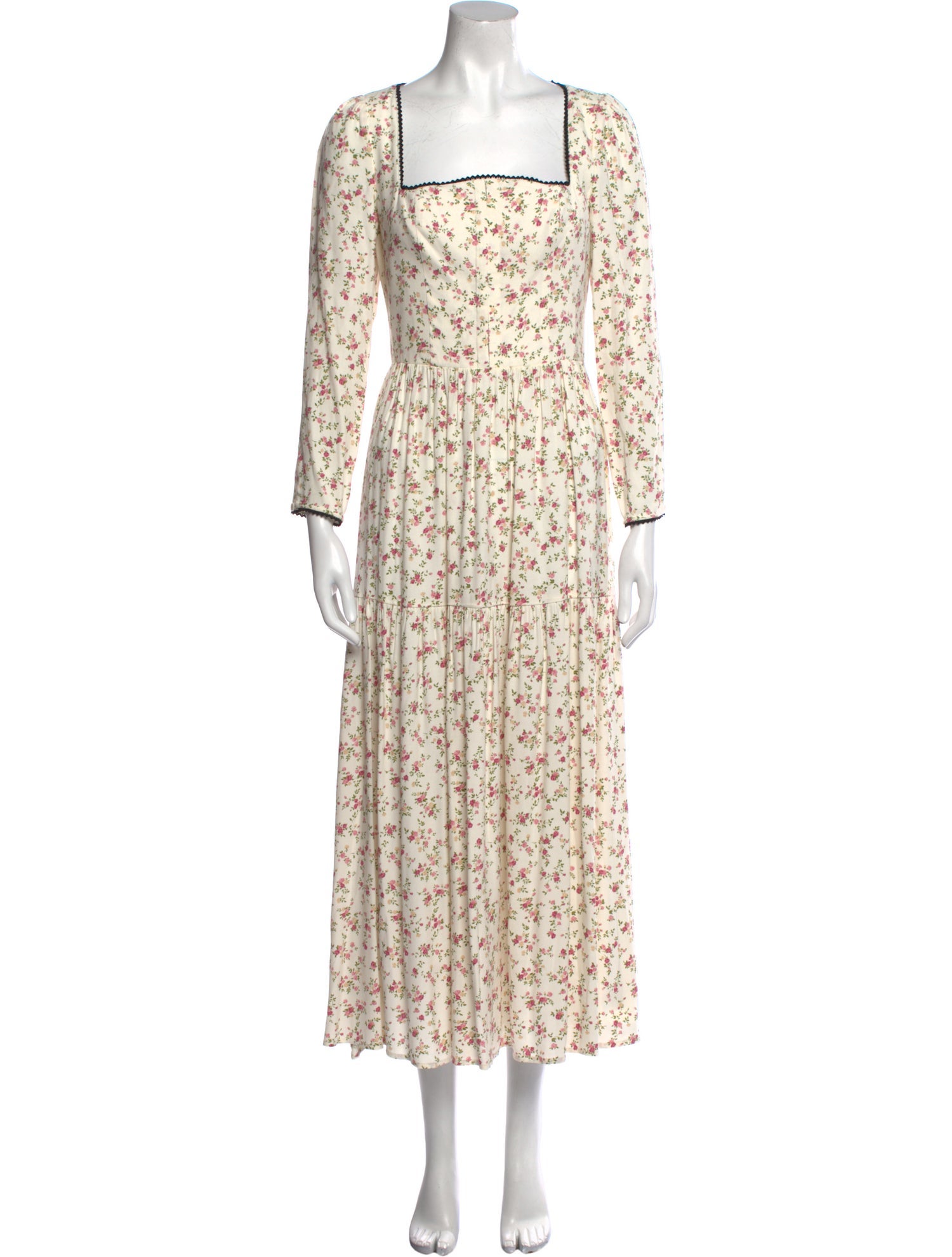 Reformation Floral Print Long Dress