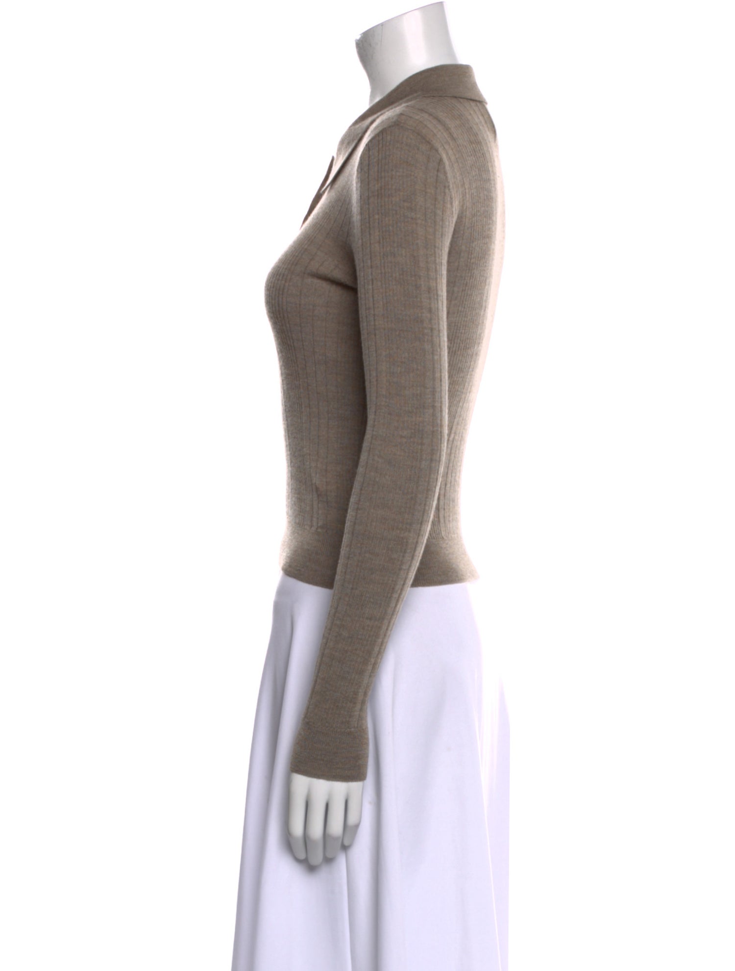 Reformation Merino Wool Long Sleeve Polo