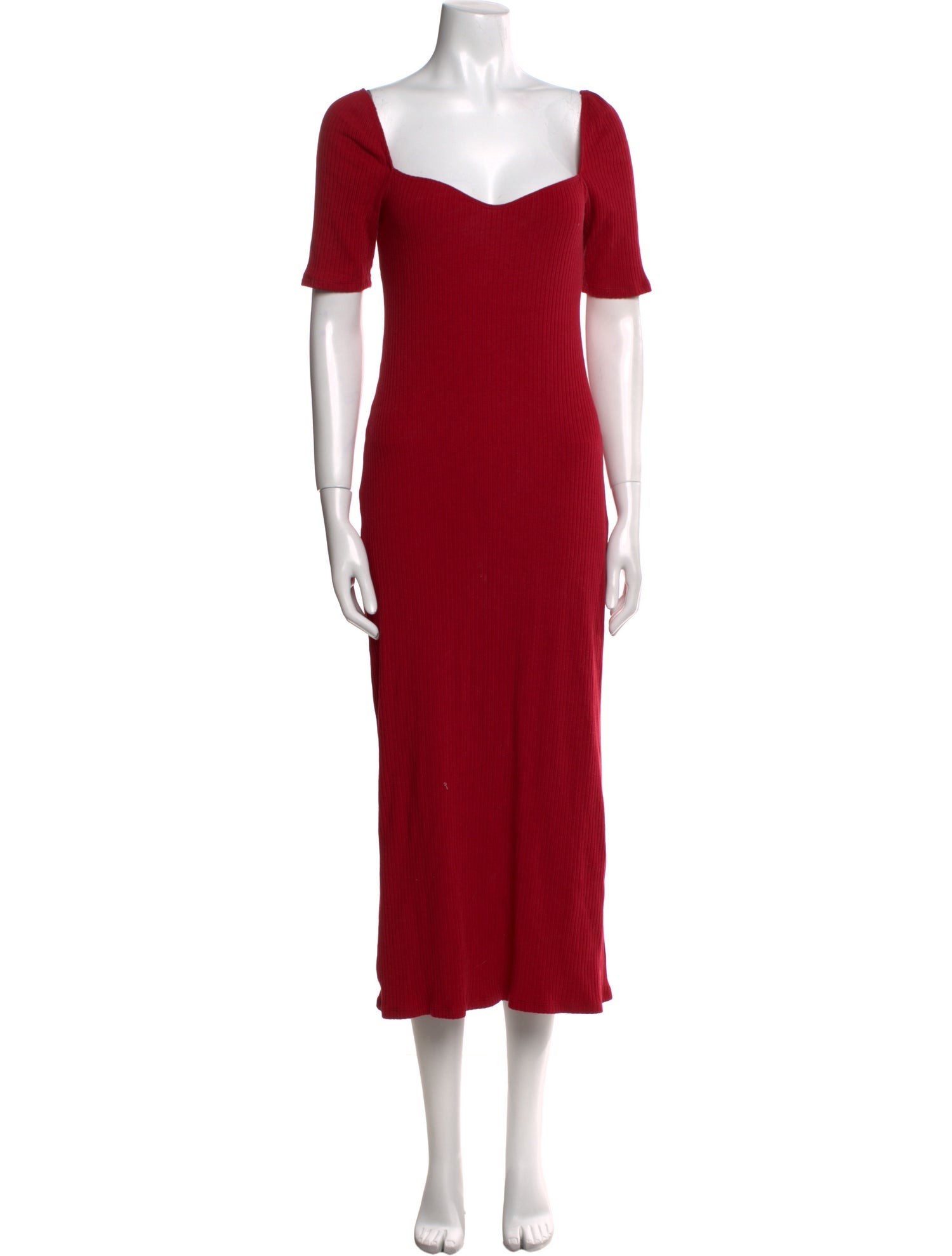 Reformation Square Neckline Midi Length Dress