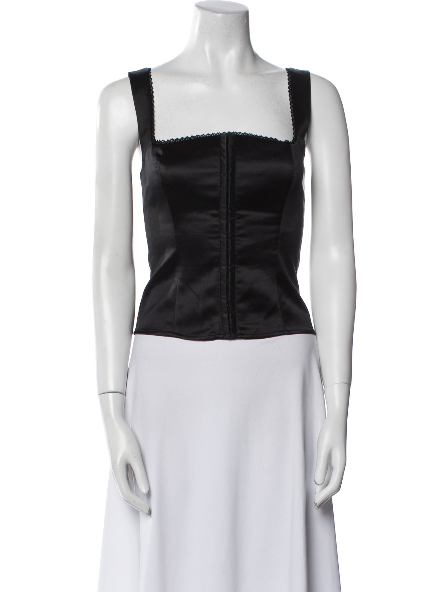 Reformation Silk Square Neckline Crop Top