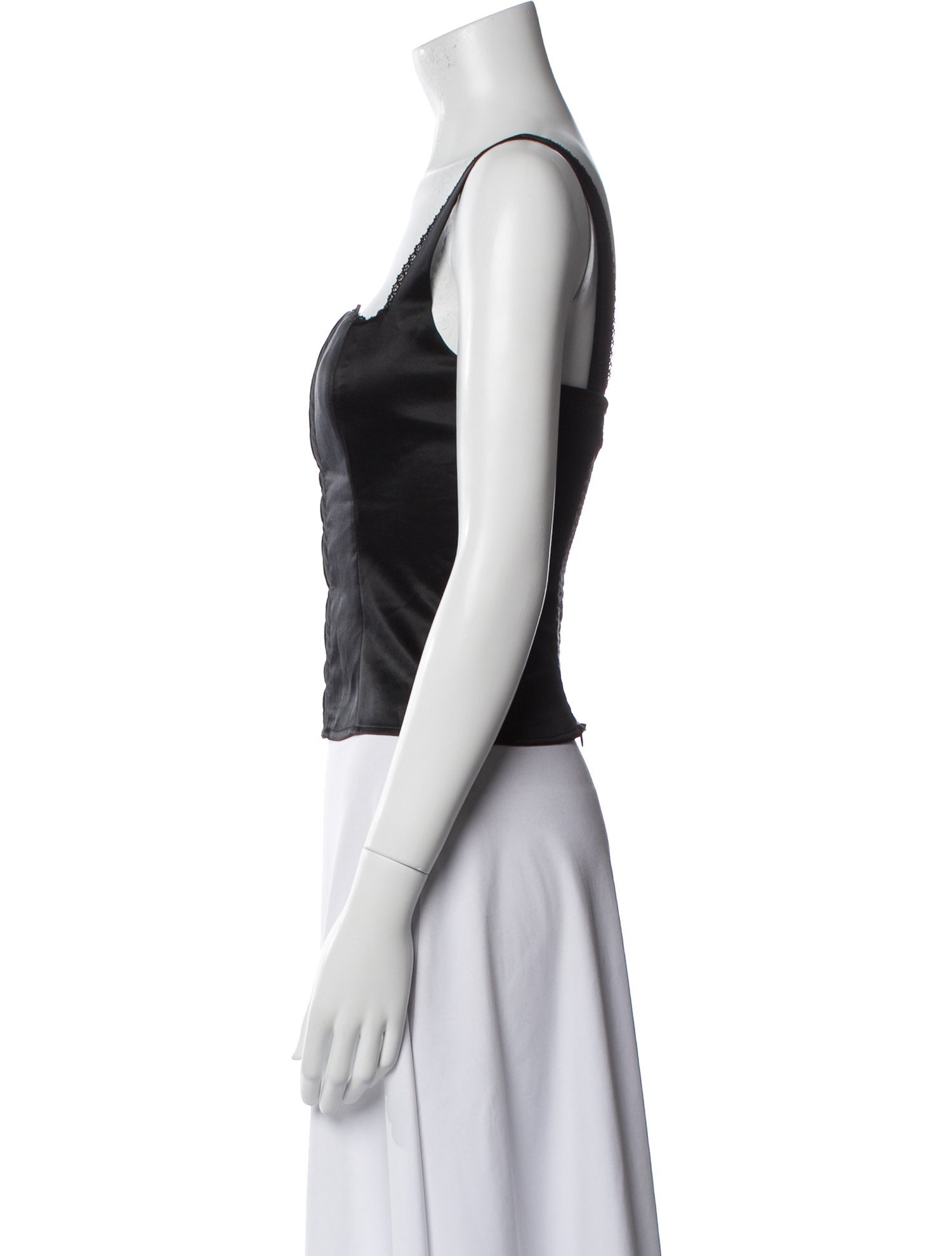 Reformation Silk Square Neckline Crop Top