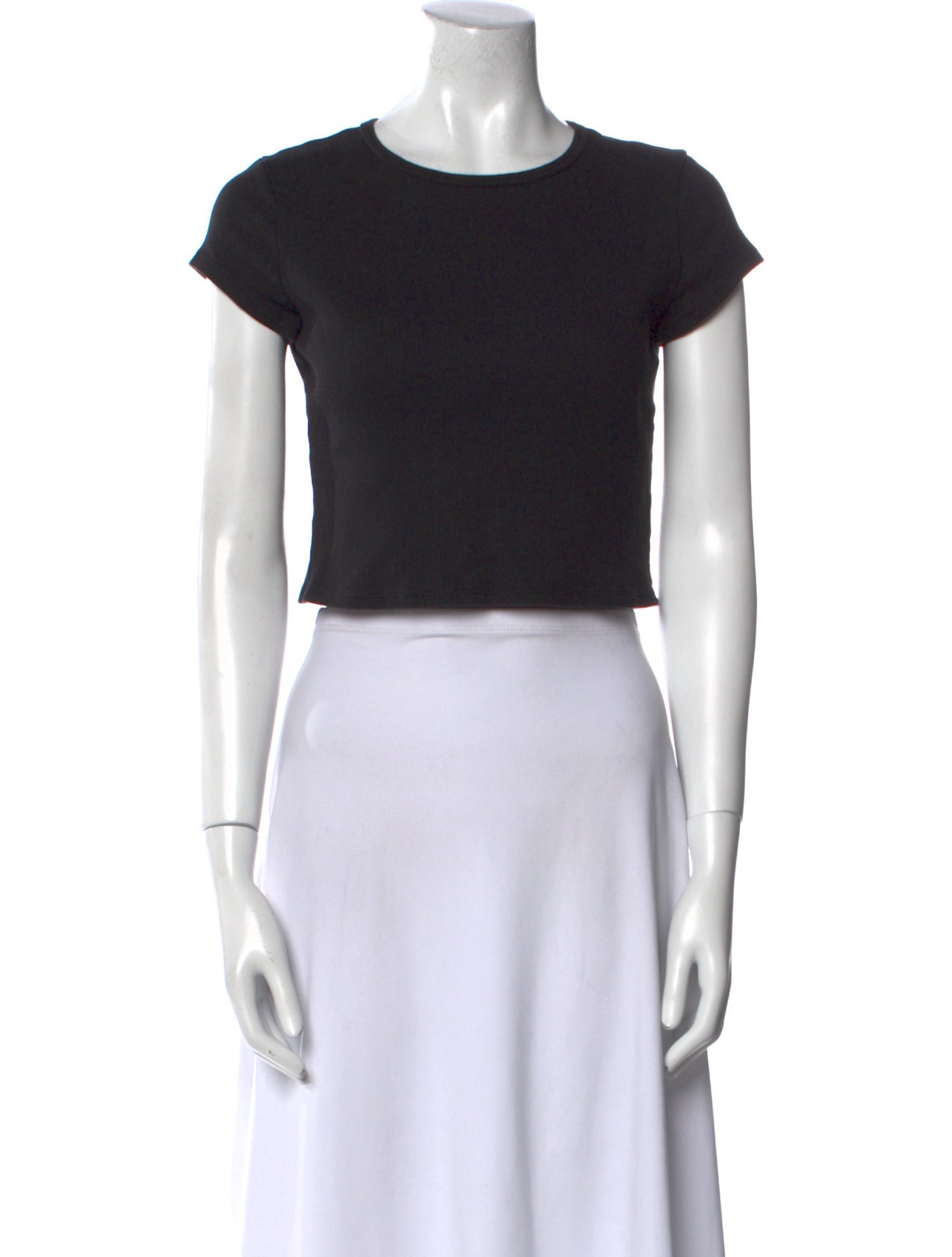 Reformation Crew Neck Short Sleeve Crop Top