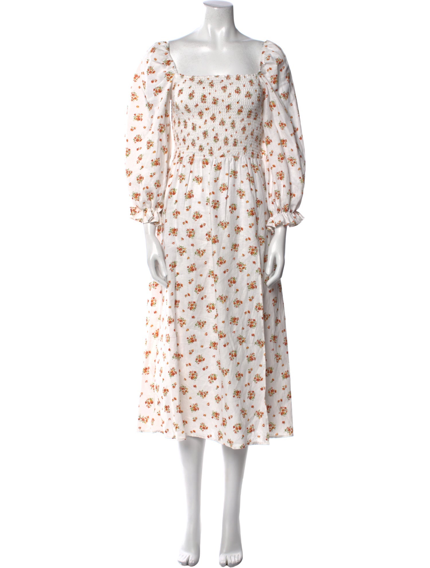 Reformation Linen Midi Length Dress