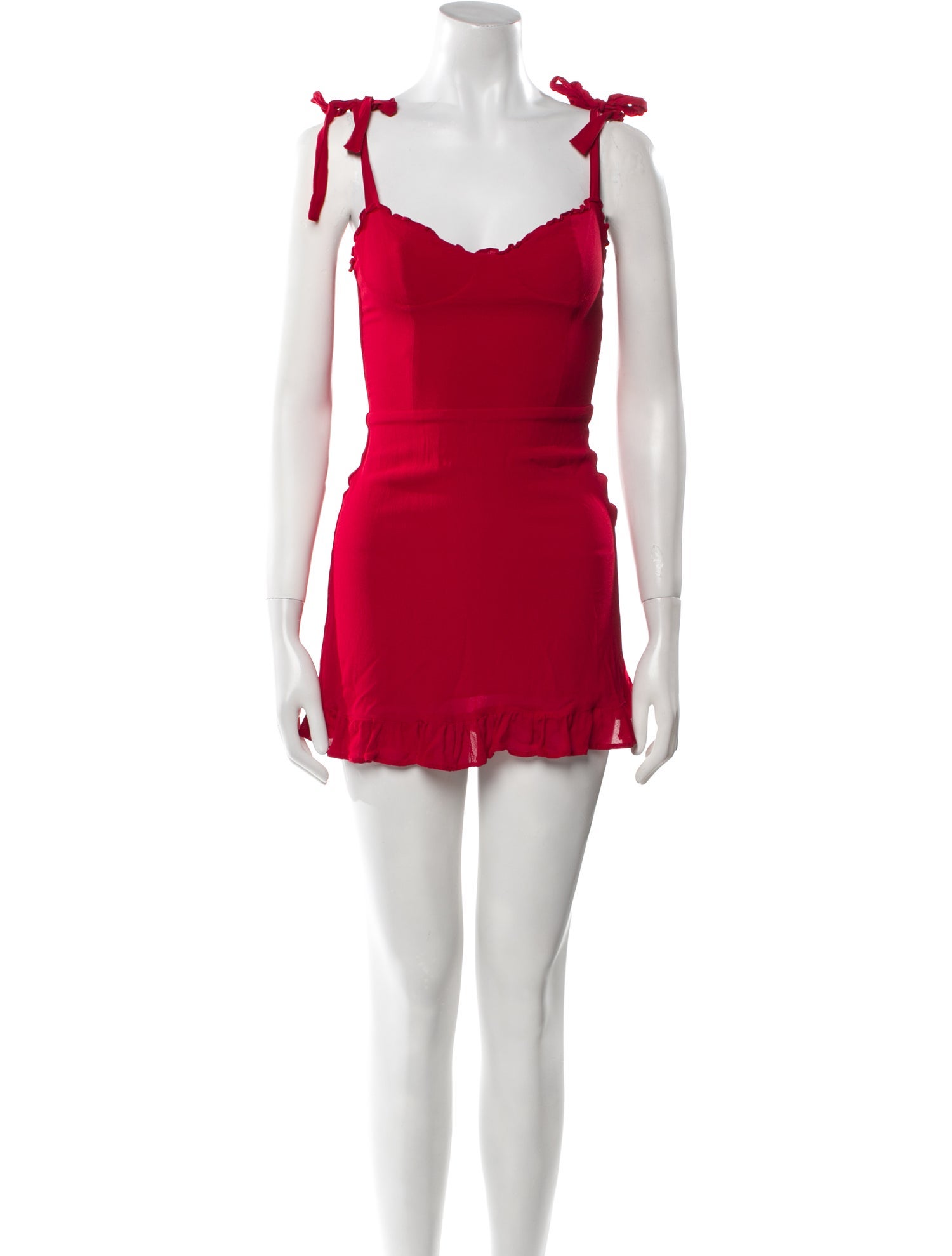 Reformation Square Neckline Mini Dress