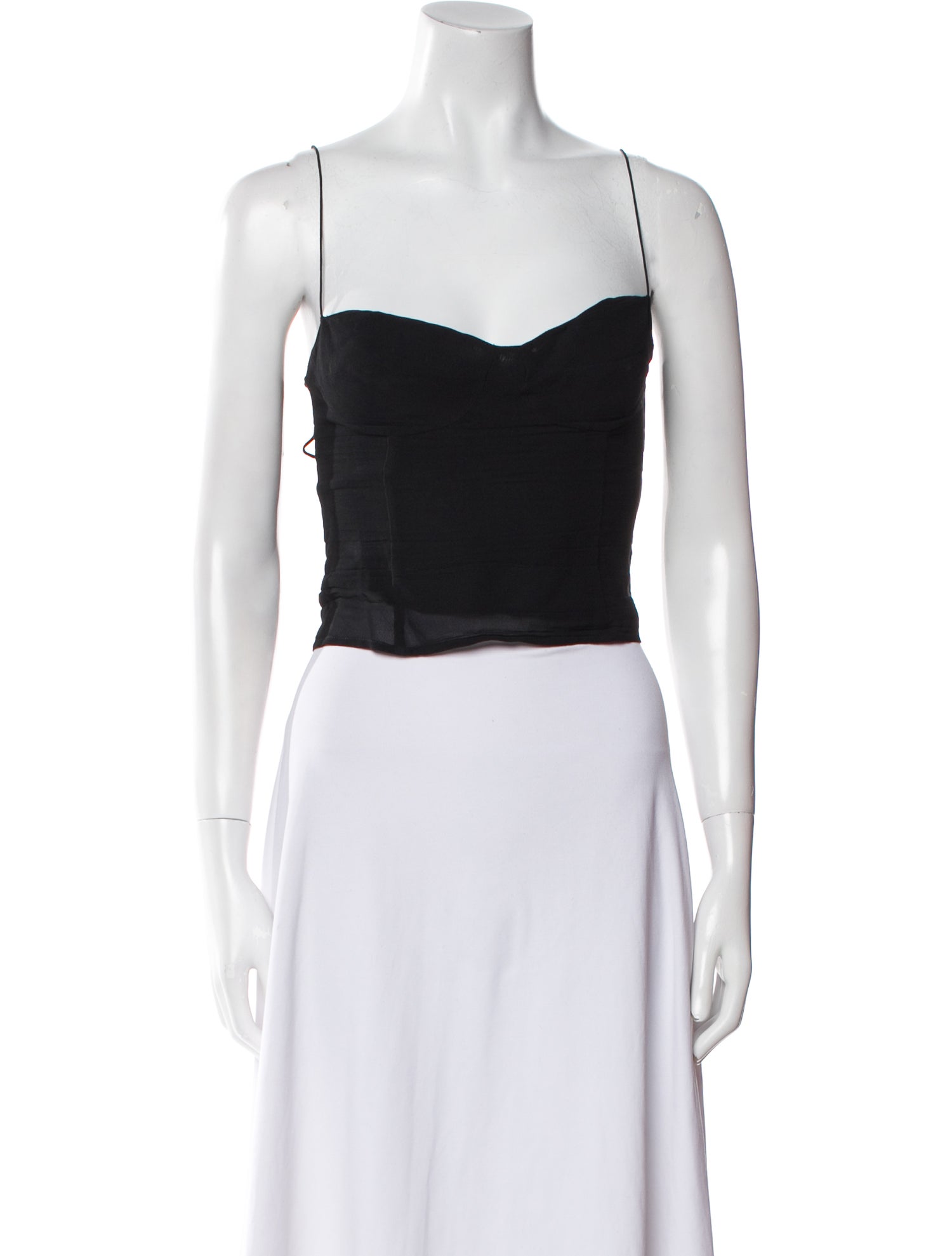 Reformation Square Neckline Sleeveless Crop Top