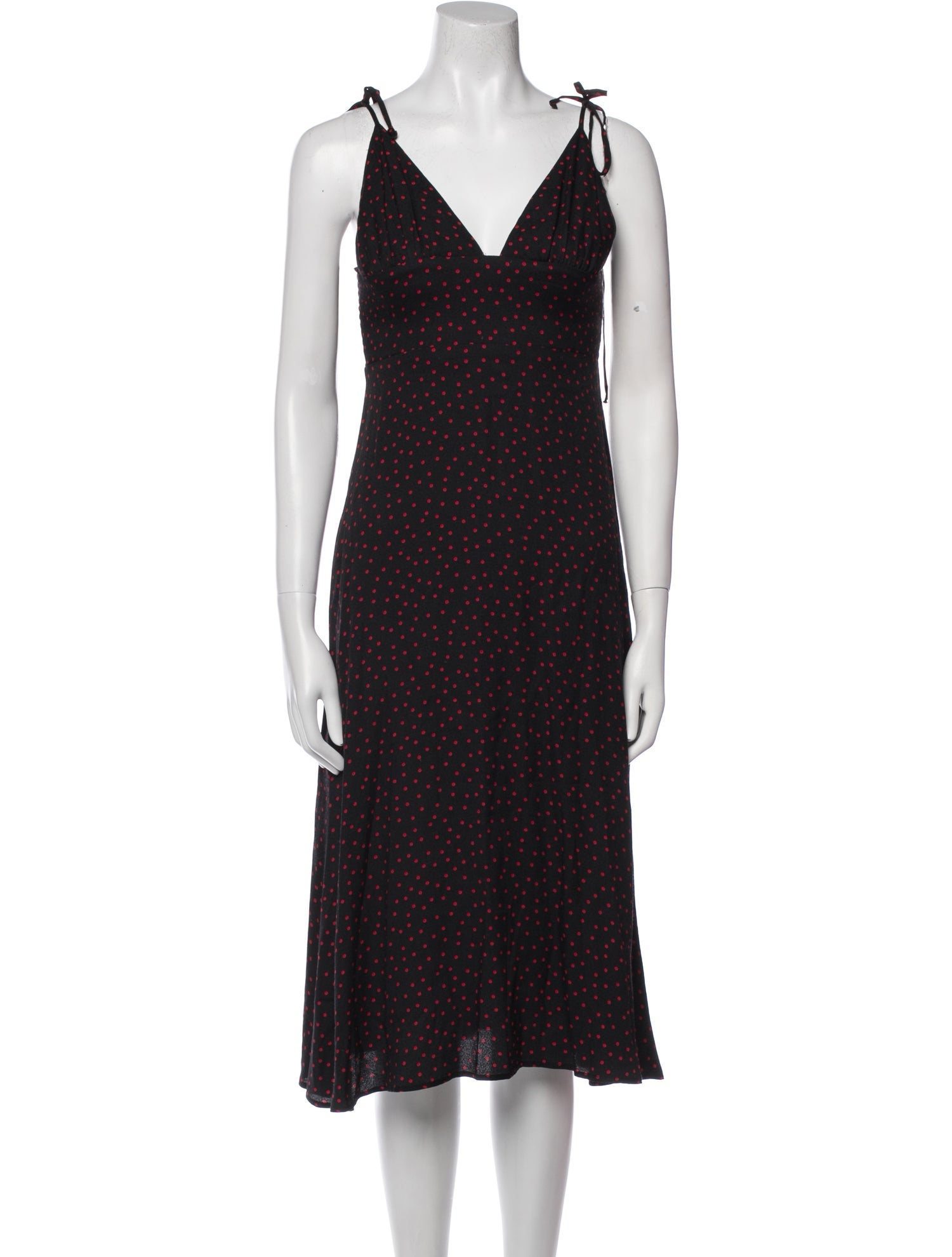 Reformation Polka Dot Print Long Dress