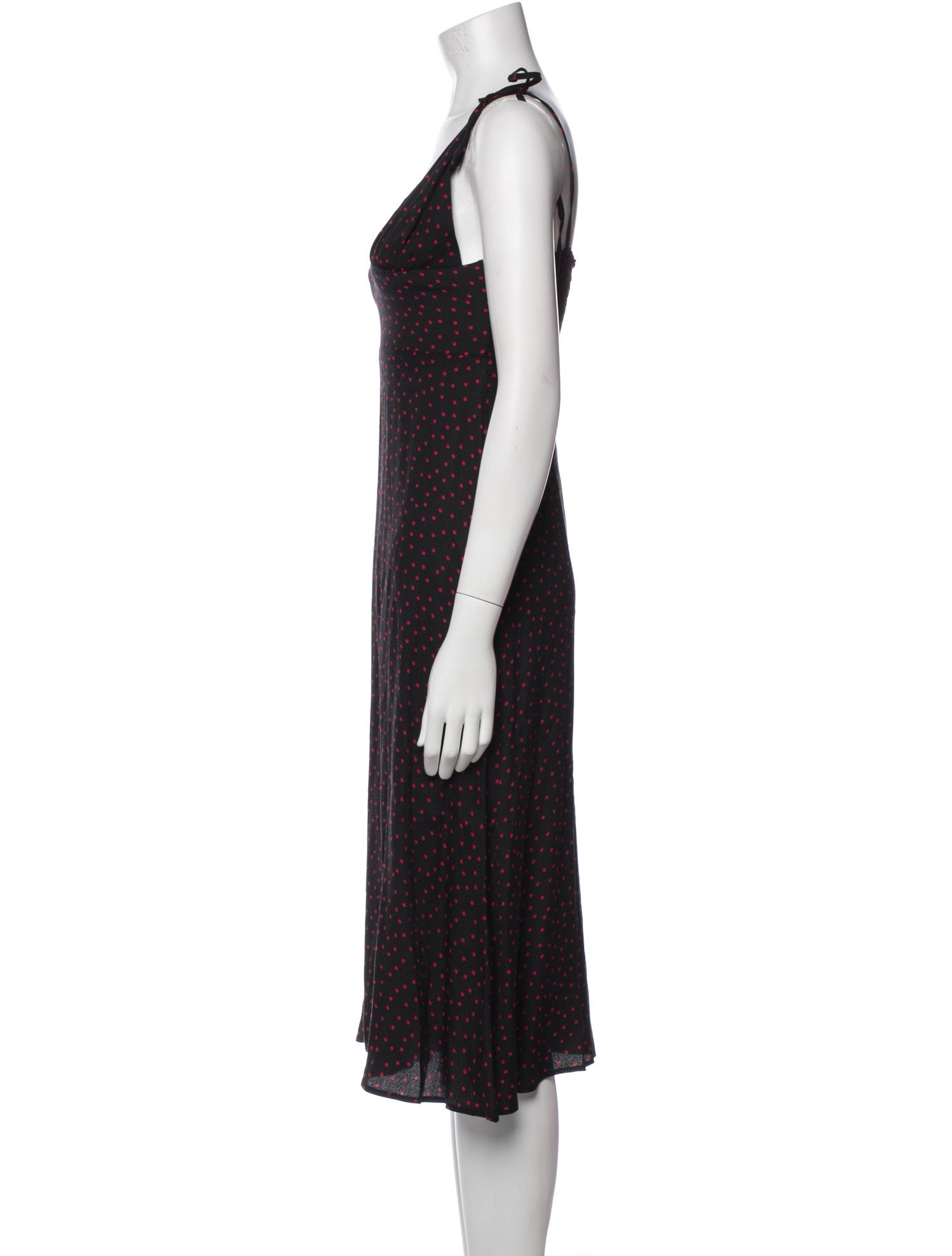 Reformation Polka Dot Print Long Dress