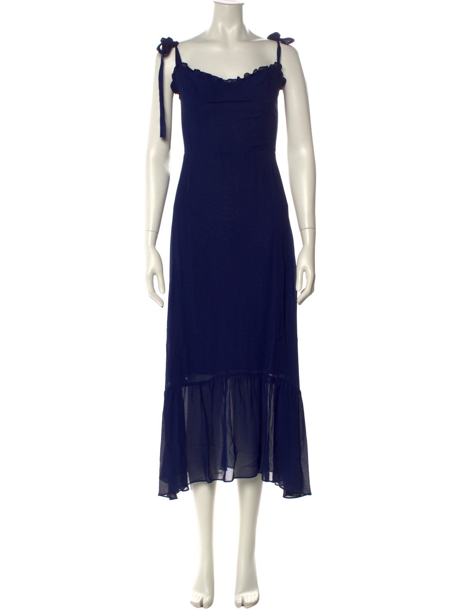 Reformation Square Neckline Midi Length Dress