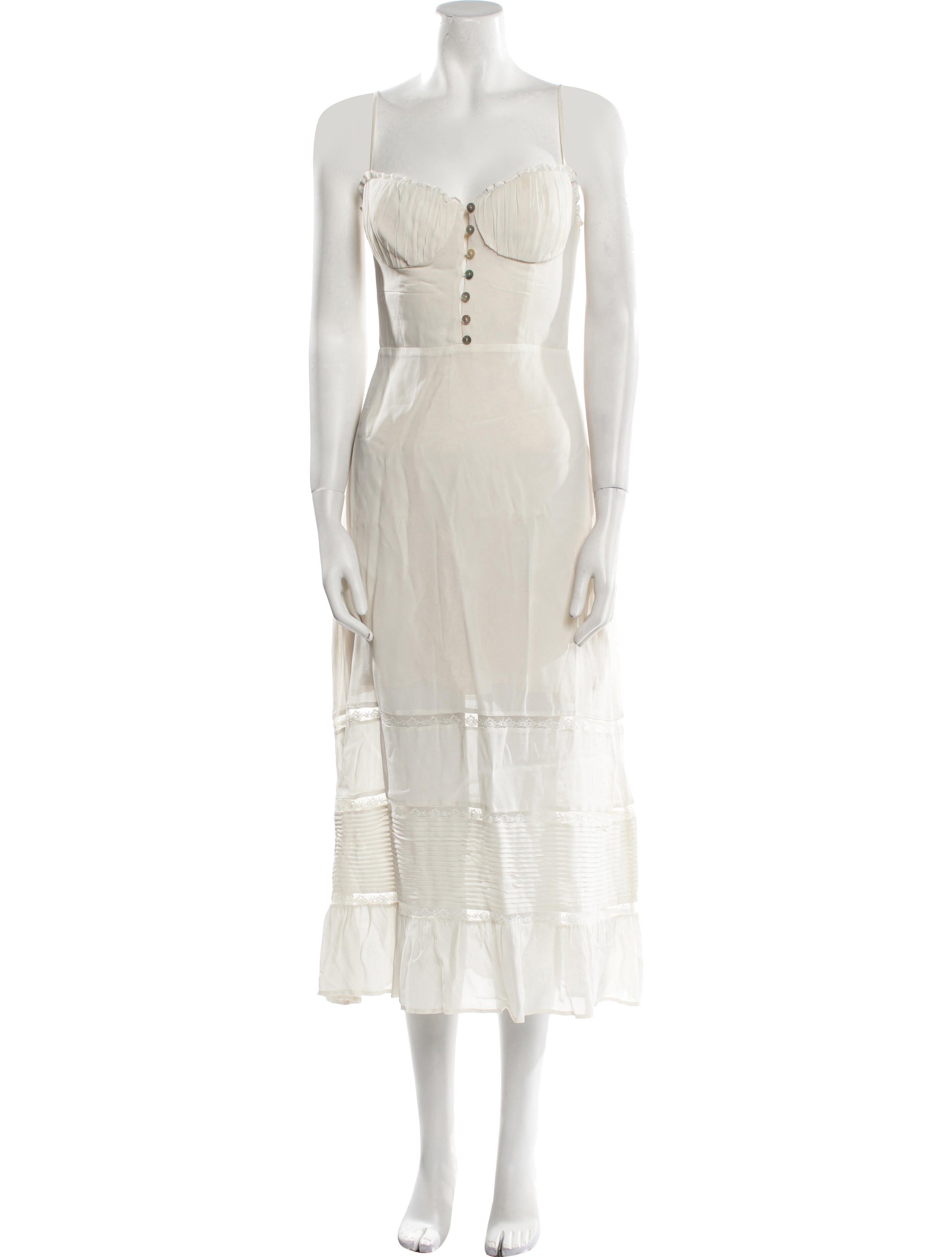 Reformation Square Neckline Long Dress