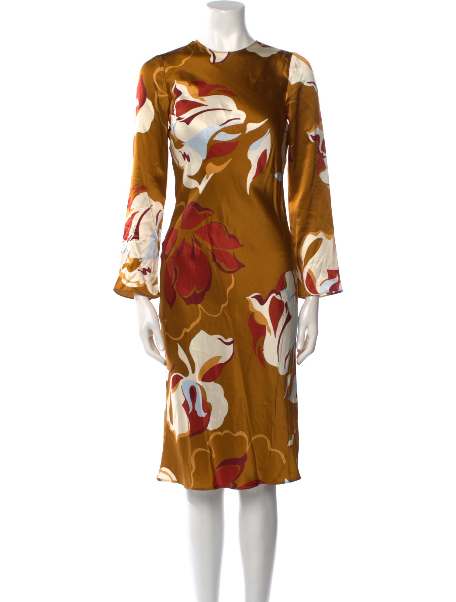 Reformation Floral Print Midi Length Dress