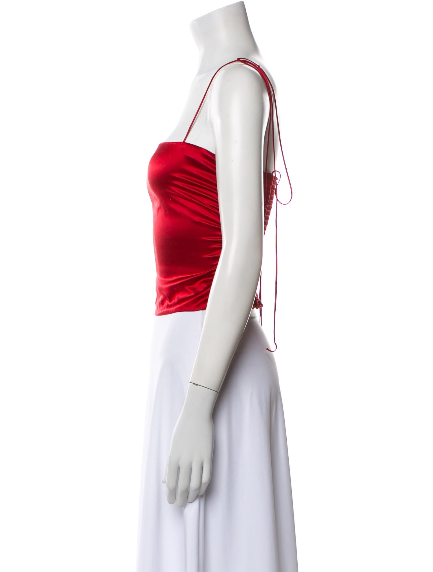 Reformation Silk Square Neckline Crop Top