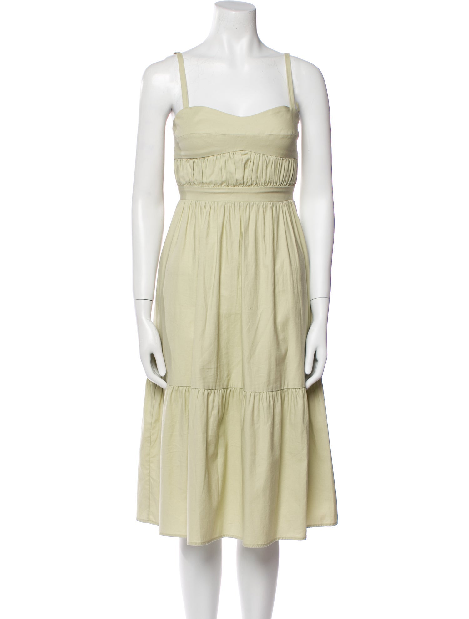 Reformation Square Neckline Midi Length Dress