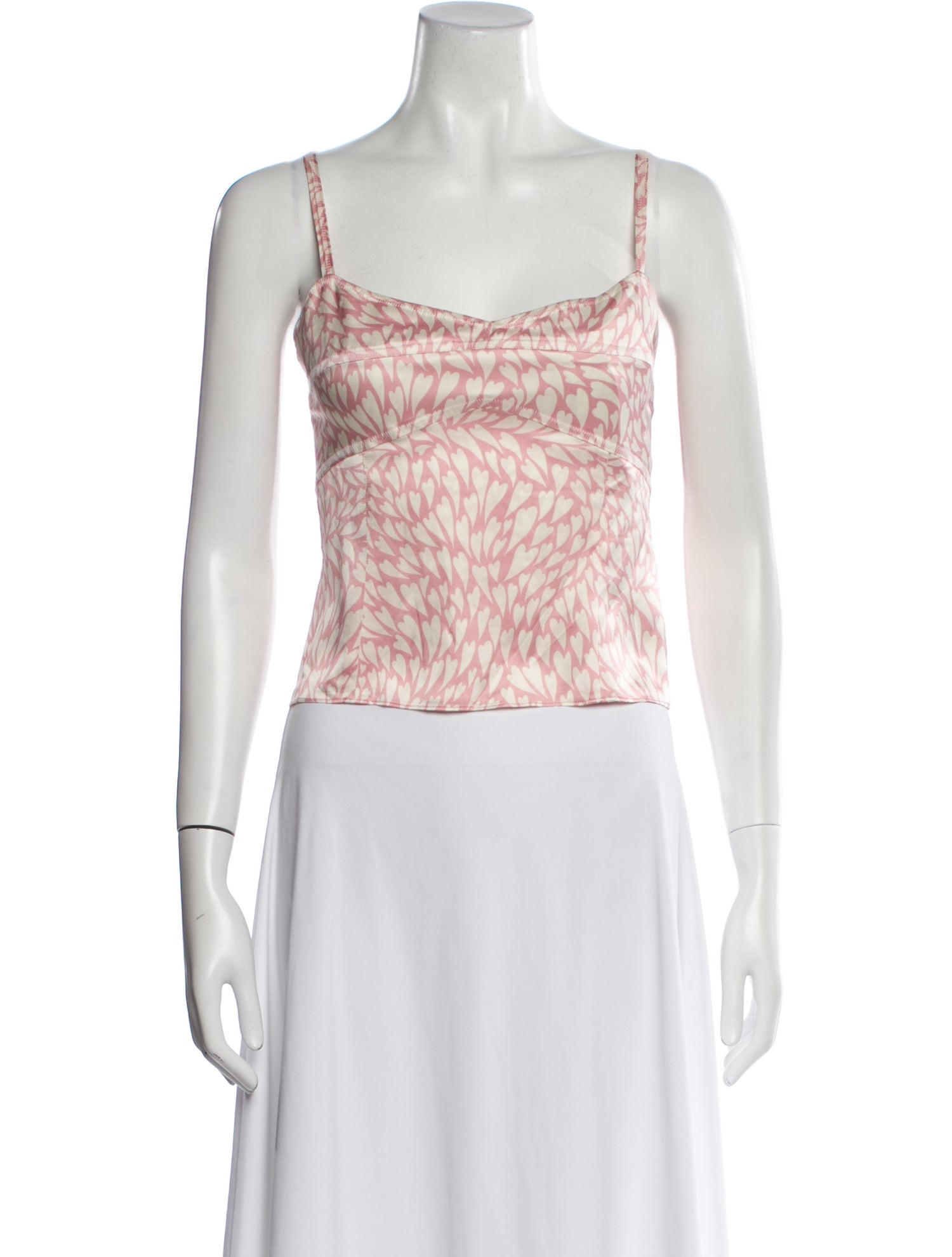 Reformation Silk Animal Print Crop Top