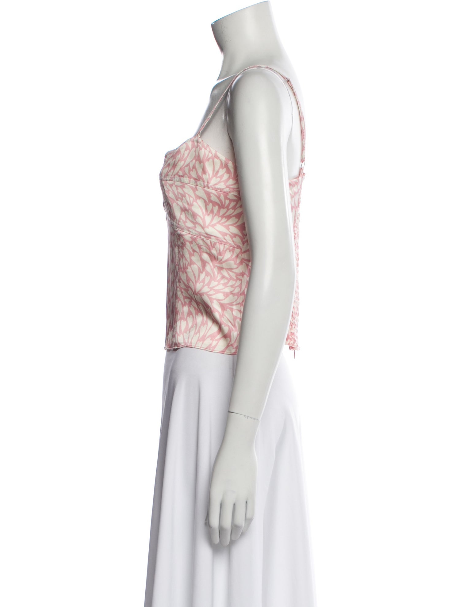 Reformation Silk Animal Print Crop Top