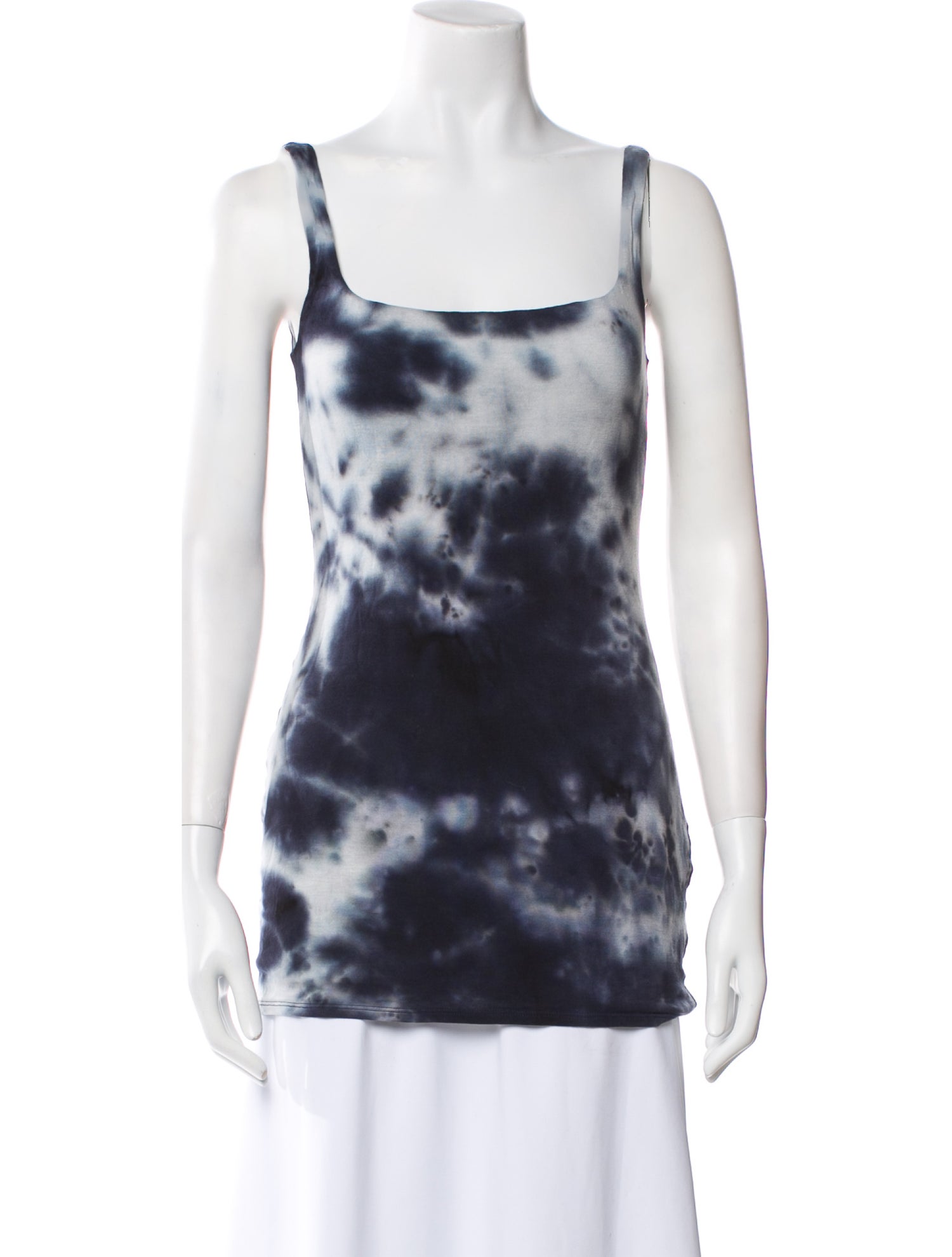 Reformation Tie-Dye Print Square Neckline Top