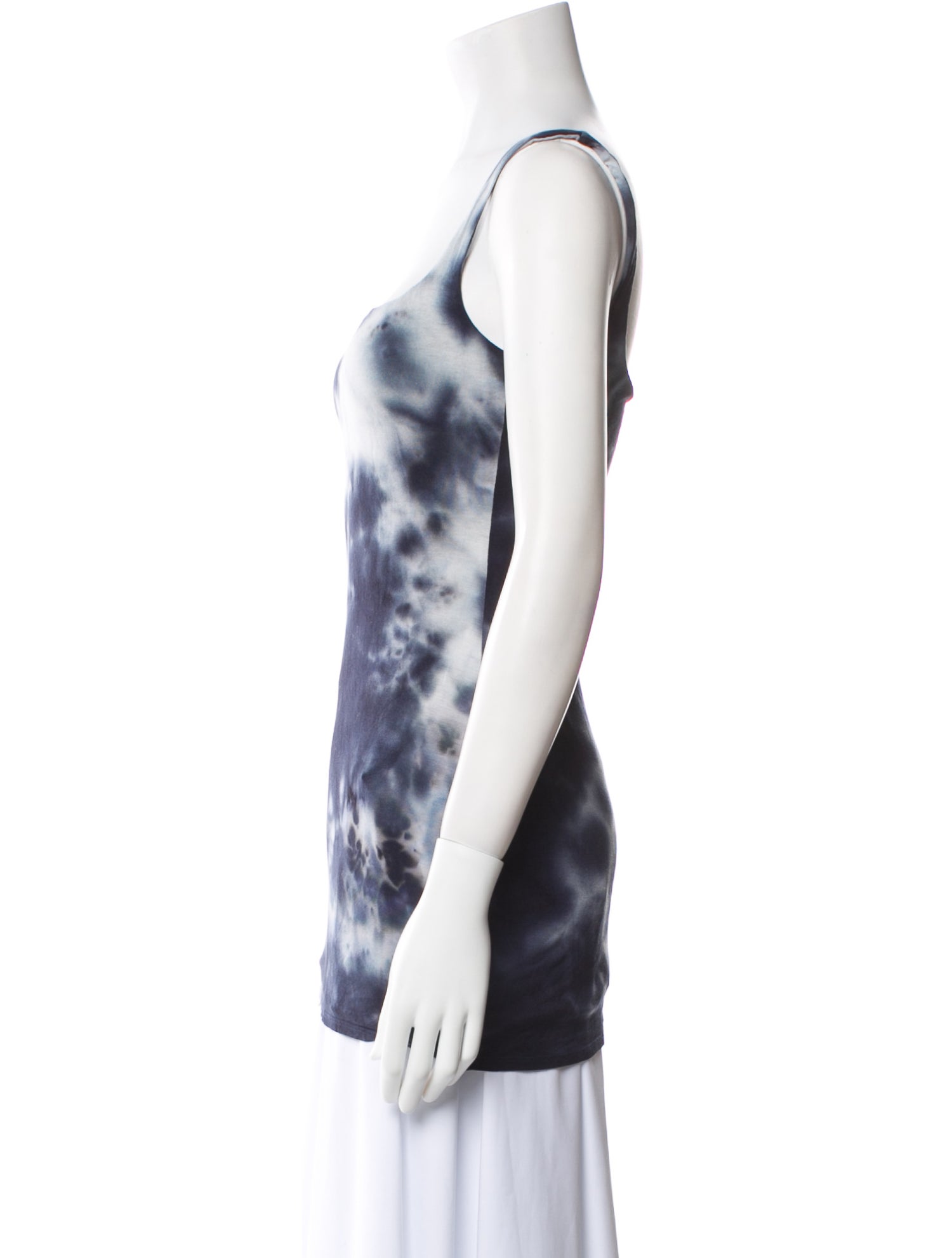 Reformation Tie-Dye Print Square Neckline Top