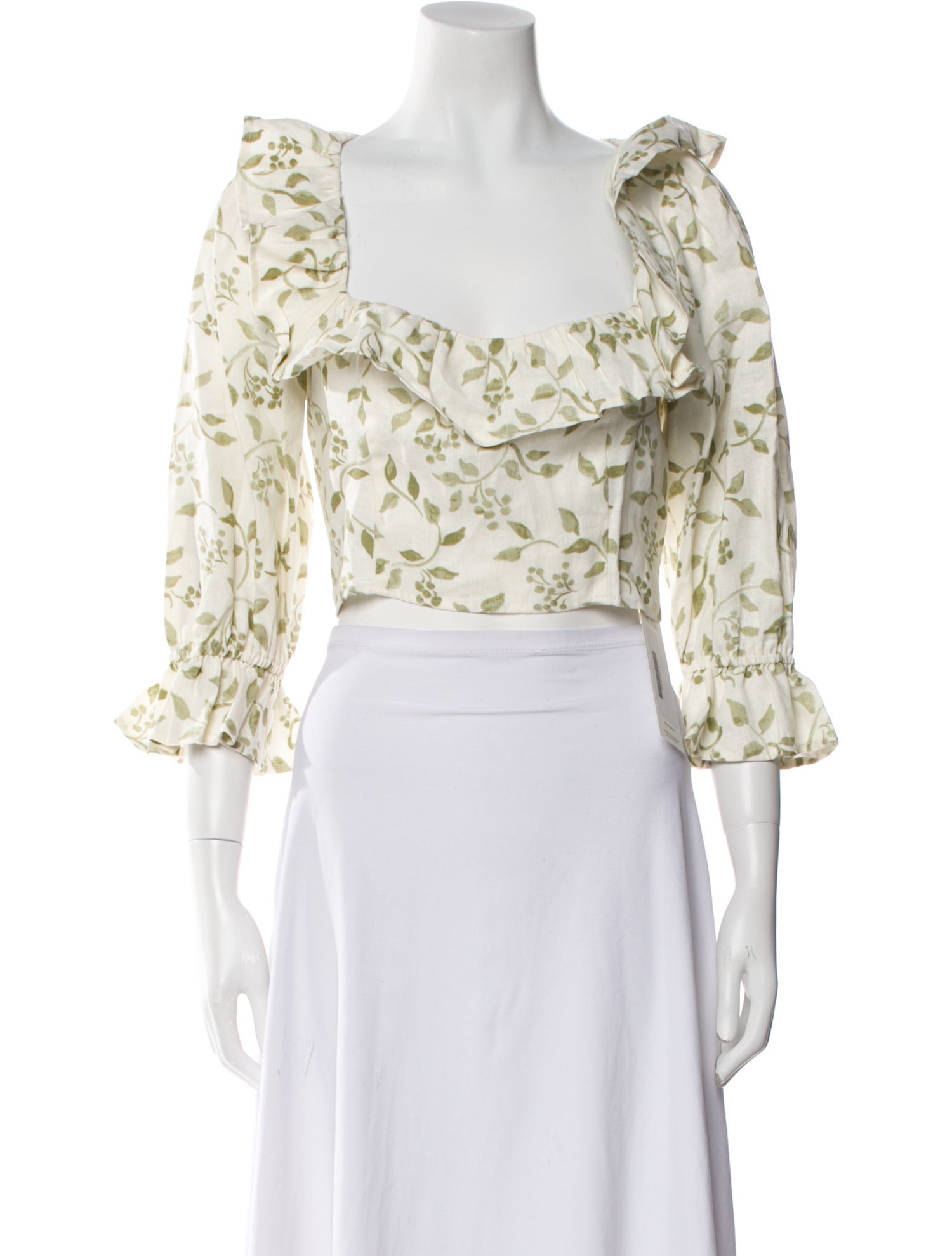 Reformation Linen Floral Print Crop Top w/ Tags