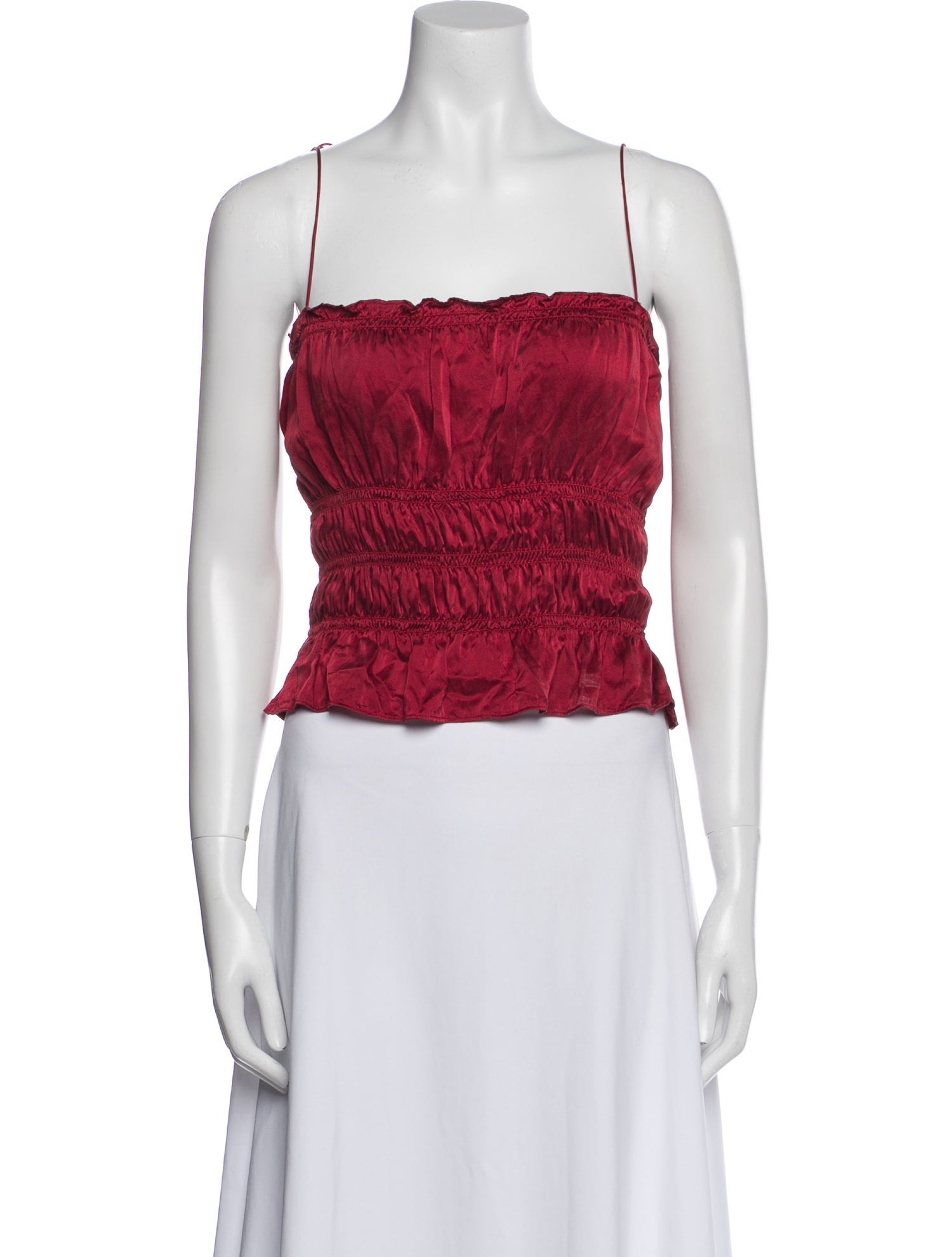 Reformation Square Neckline Sleeveless Crop Top